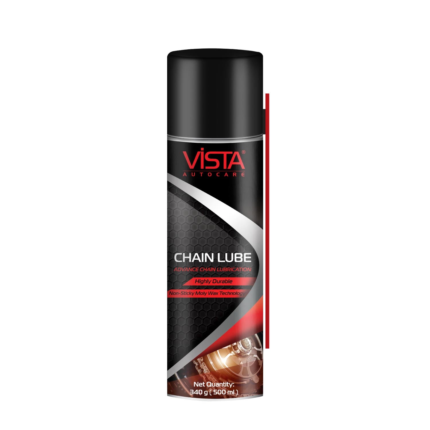 Ensure a smooth gear switching experience, get an improved performance and the ultimate ride experience with powerful molybdenum formulation of Chain Lube. Recommended for O-ring and X-ring chains, it keeps the dirt away from the chain and extends the chain life by minimizing wear and tear.