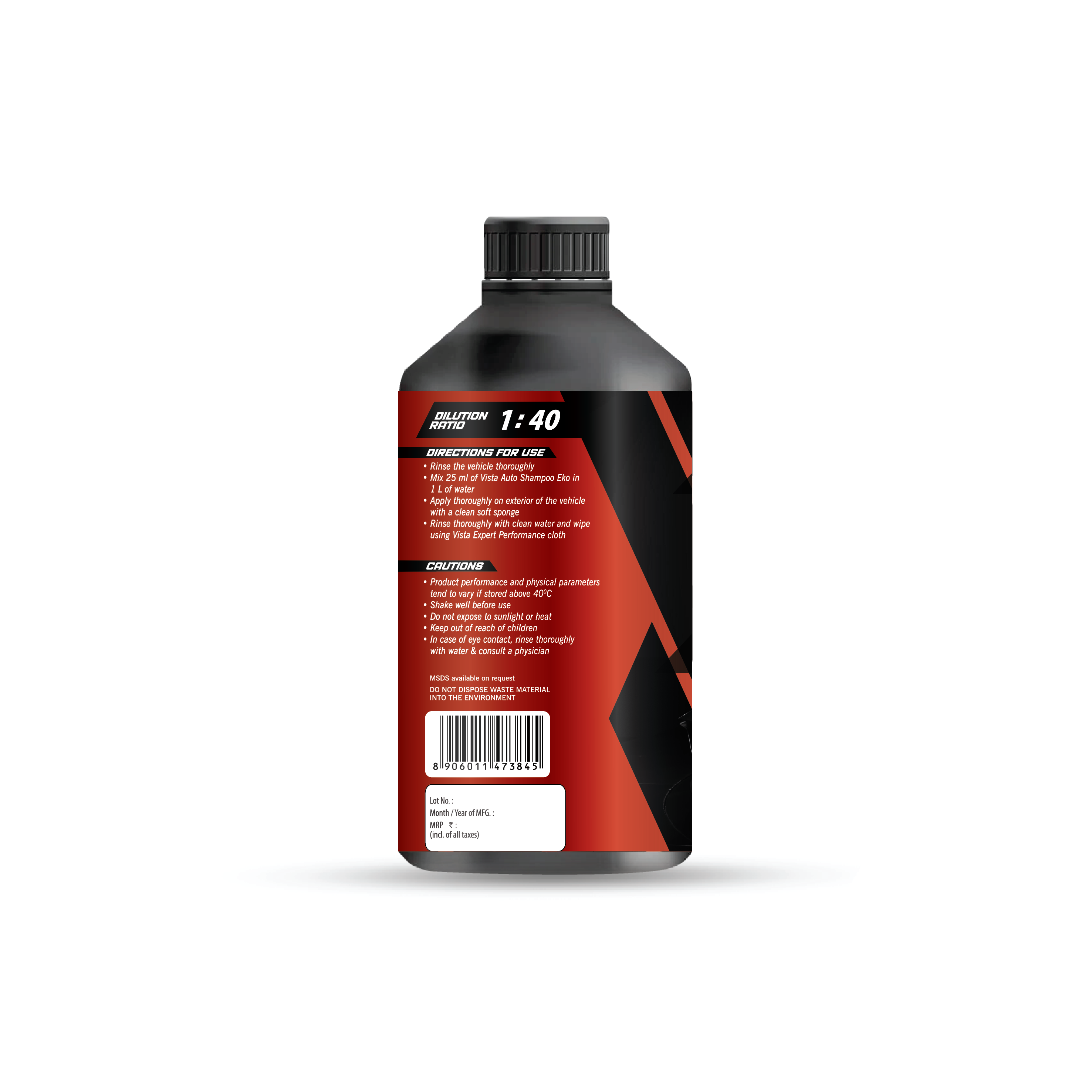 Auto Shampoo Eko 1 L - pH Balance Formula, For Car and Bike