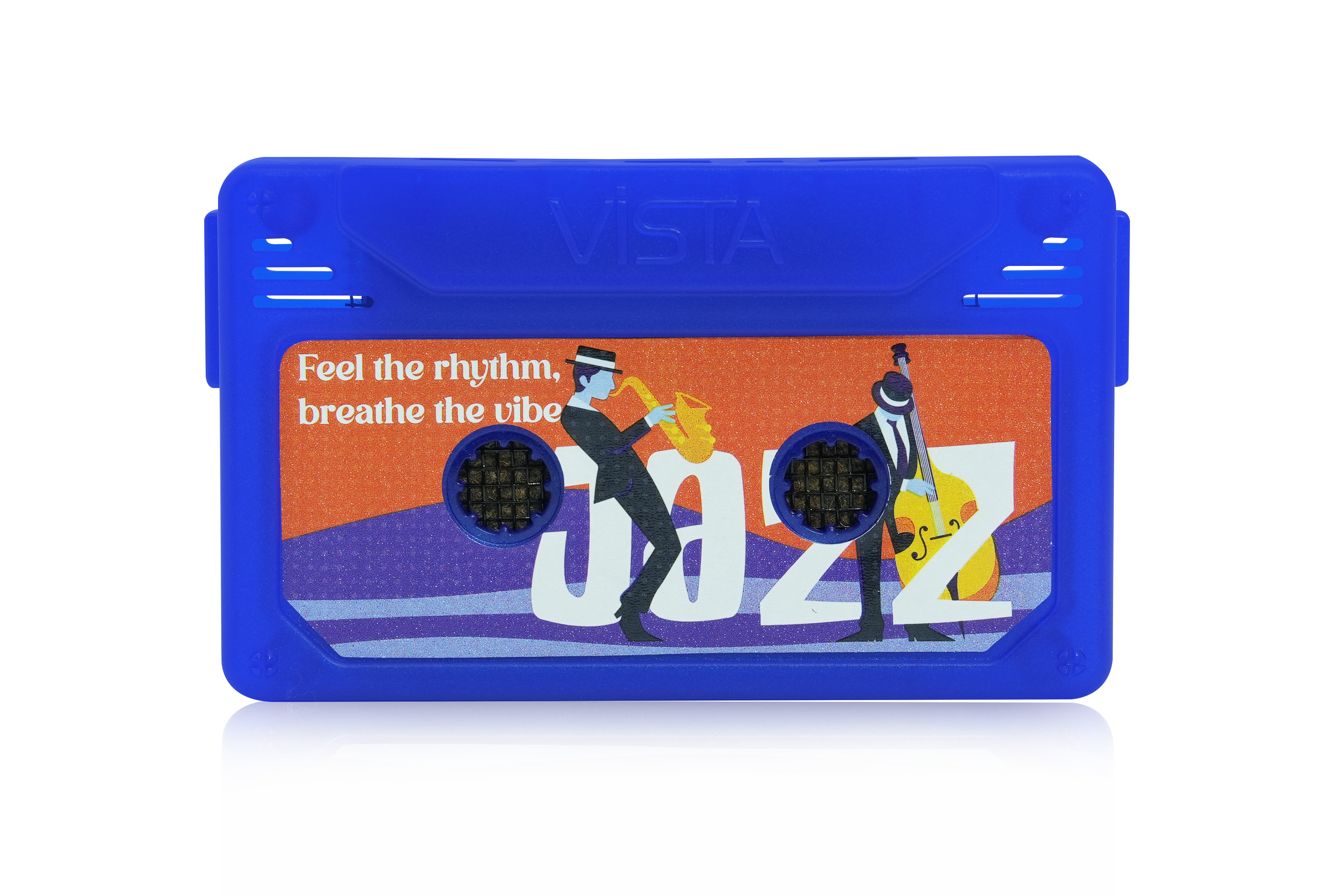 Aura Jazz Car Air Freshener – Cassette Style Dashboard Perfume | Long-Lasting Wooden Block Car Fragrance | Feel the Rhythm, Breathe the Vibe - 26g