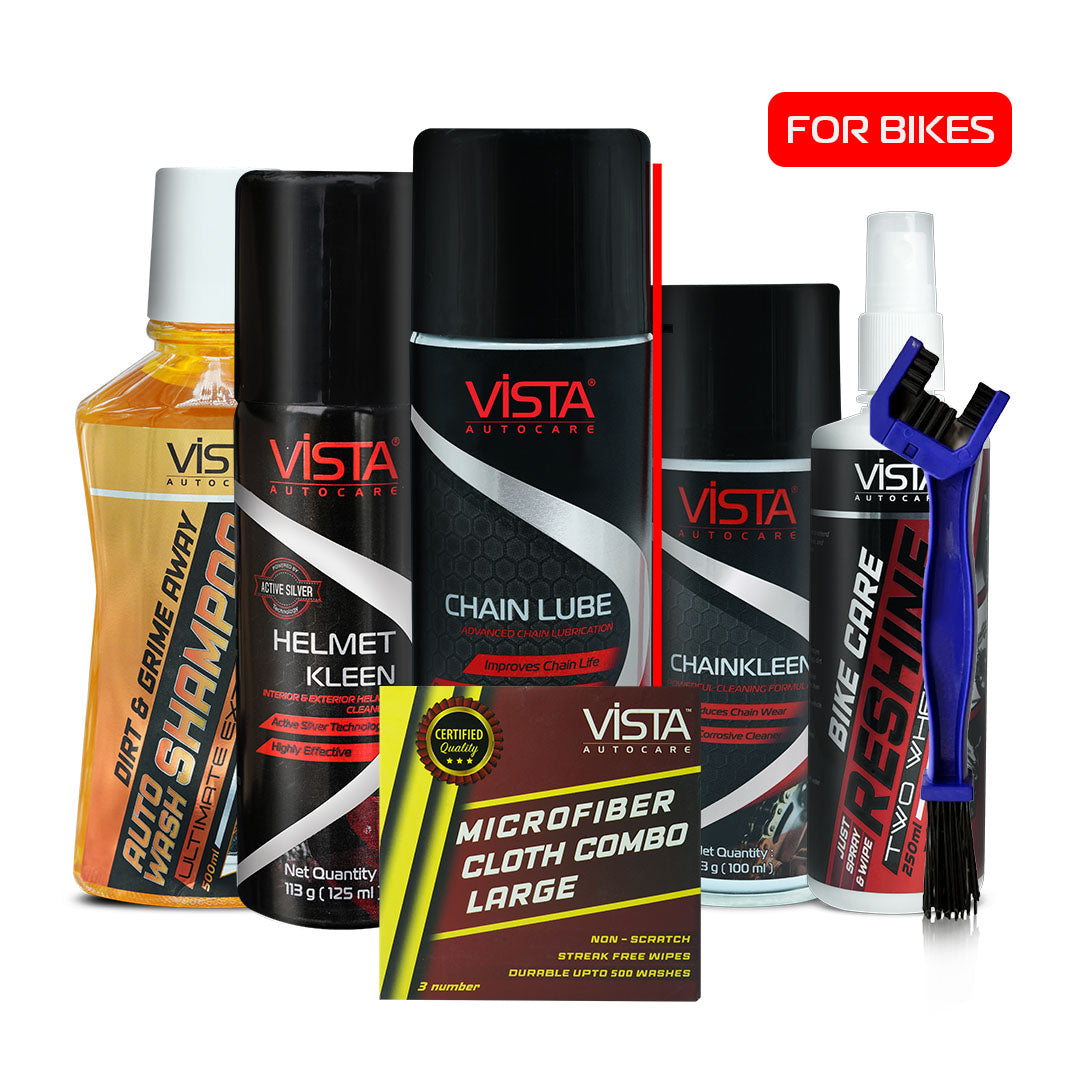 Bike Rider & Spa Kit- BK6 | 7-Piece Essential Kit | Complete Wash, Shine & Maintenance Bundle