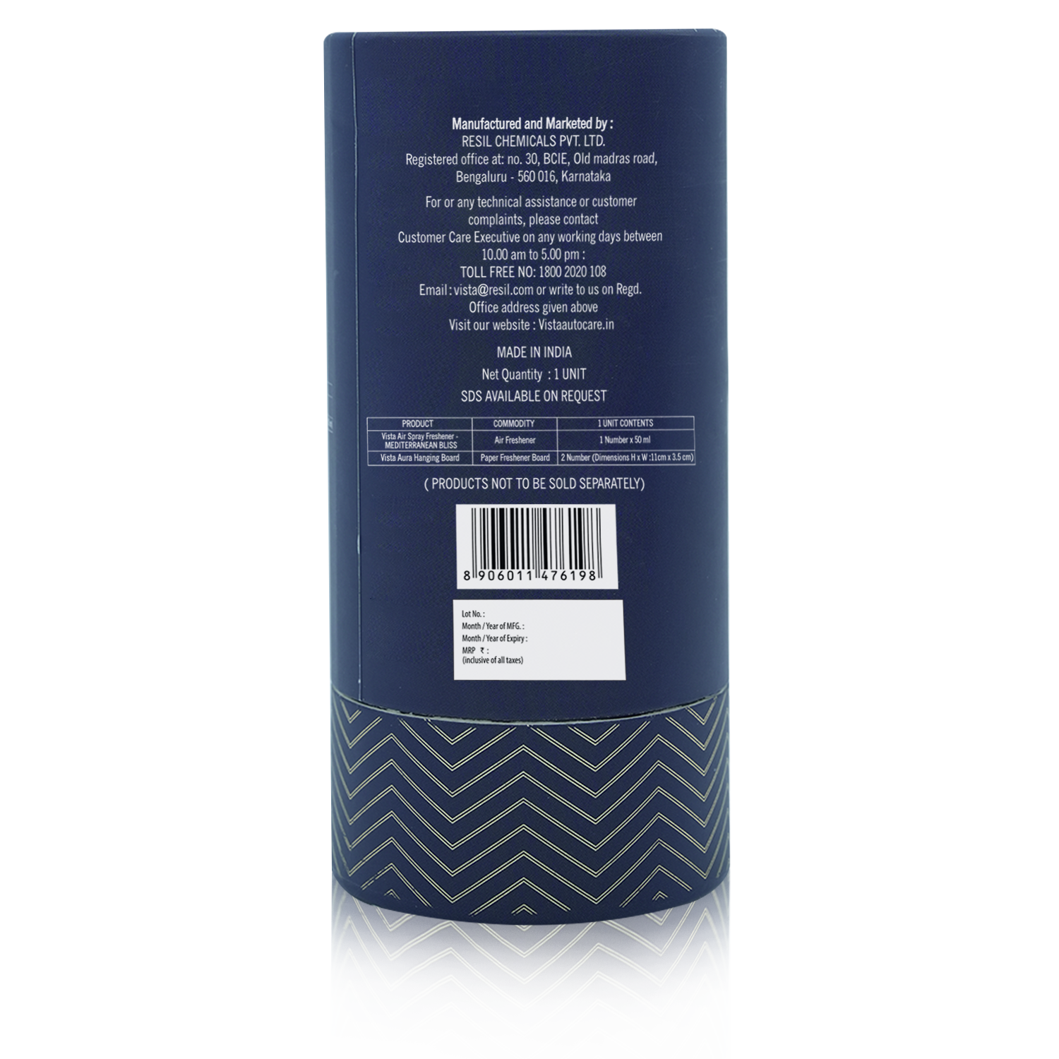 Vista Aura Premium Car Perfume - Mediterranean Bliss 50 ml with 2 Hanging Boards | Long Lasting Car Air Freshener Luxury Perfume | 600+ Sprays | Hanging Freshener