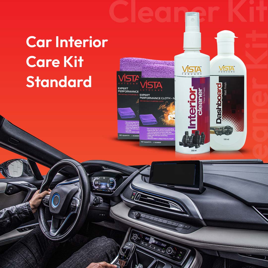 Car Interior Care Kit Standard -CK2 | Pack of 4 | Dashboard & Surface Clean and Shine Bundle
