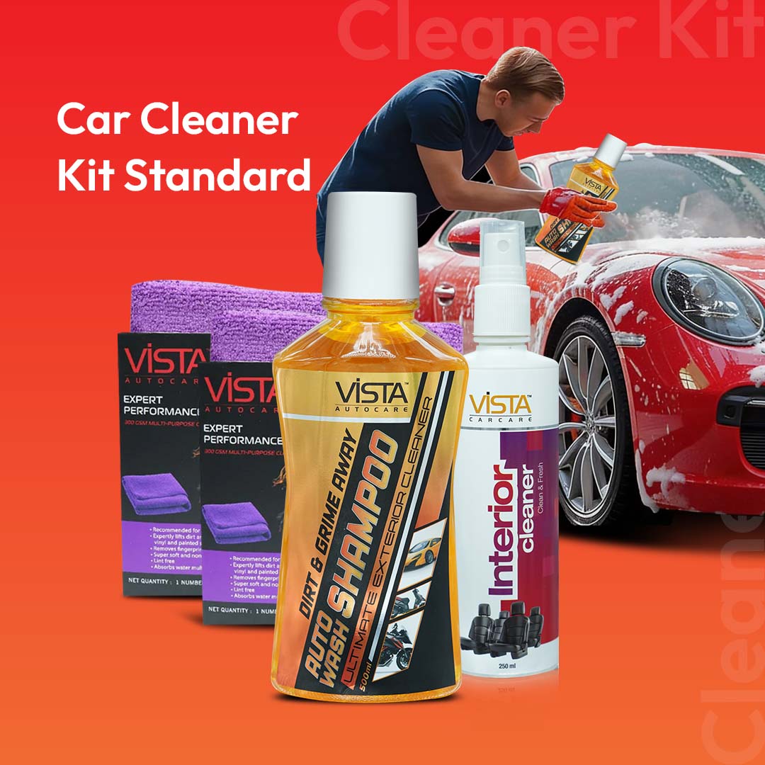 Car Cleaner Kit Standard - CK9 | Pack of 3 Basic Cleaning Bundle | Exterior Wash & Interior Care