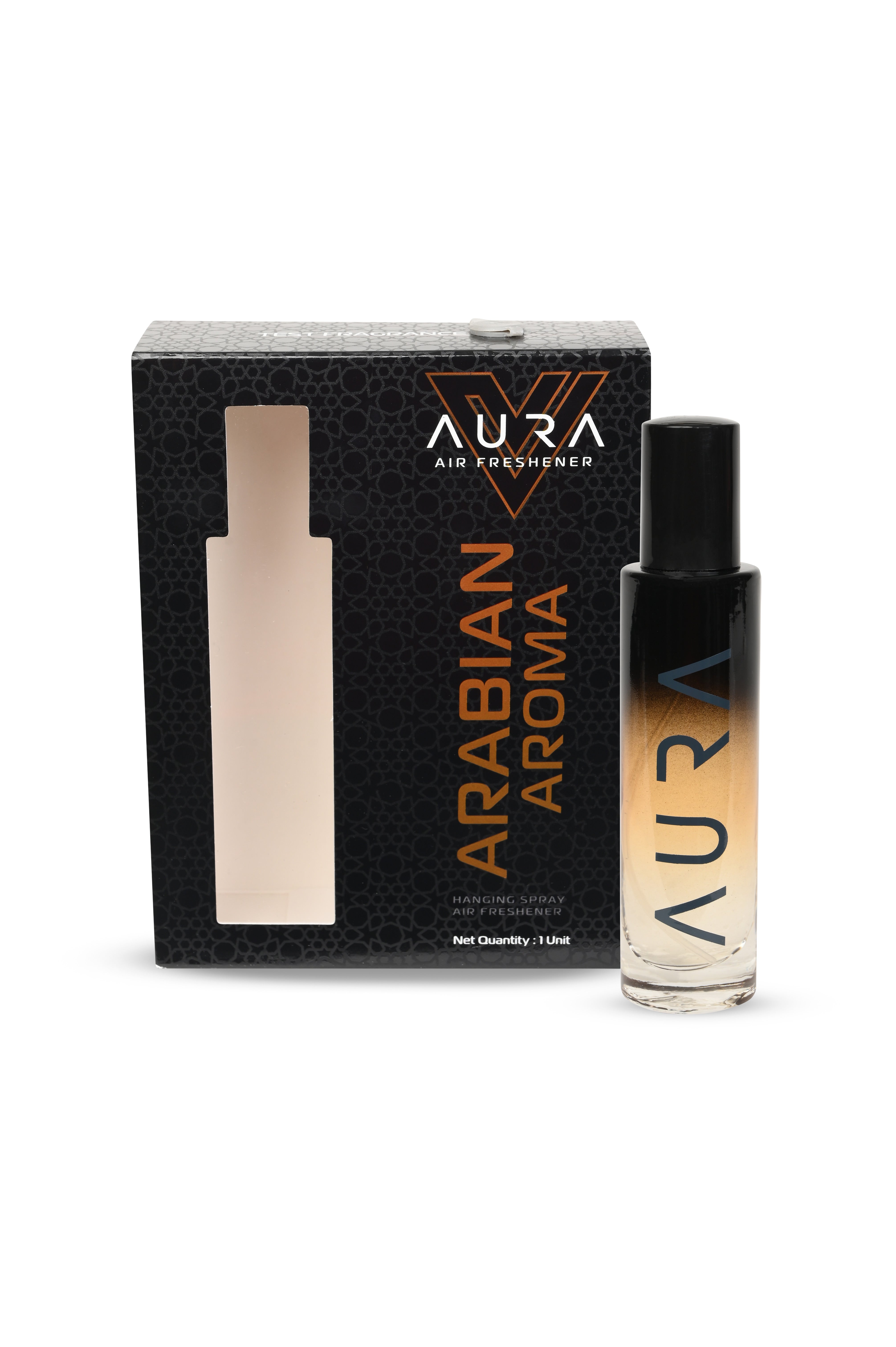 Aura Hanging Air Freshener - Arabian Aroma 30ml with 2 Hanging Boards | For Cars, Home, Living Spaces, Office, Closets, Bathrooms | 400 + Sprays