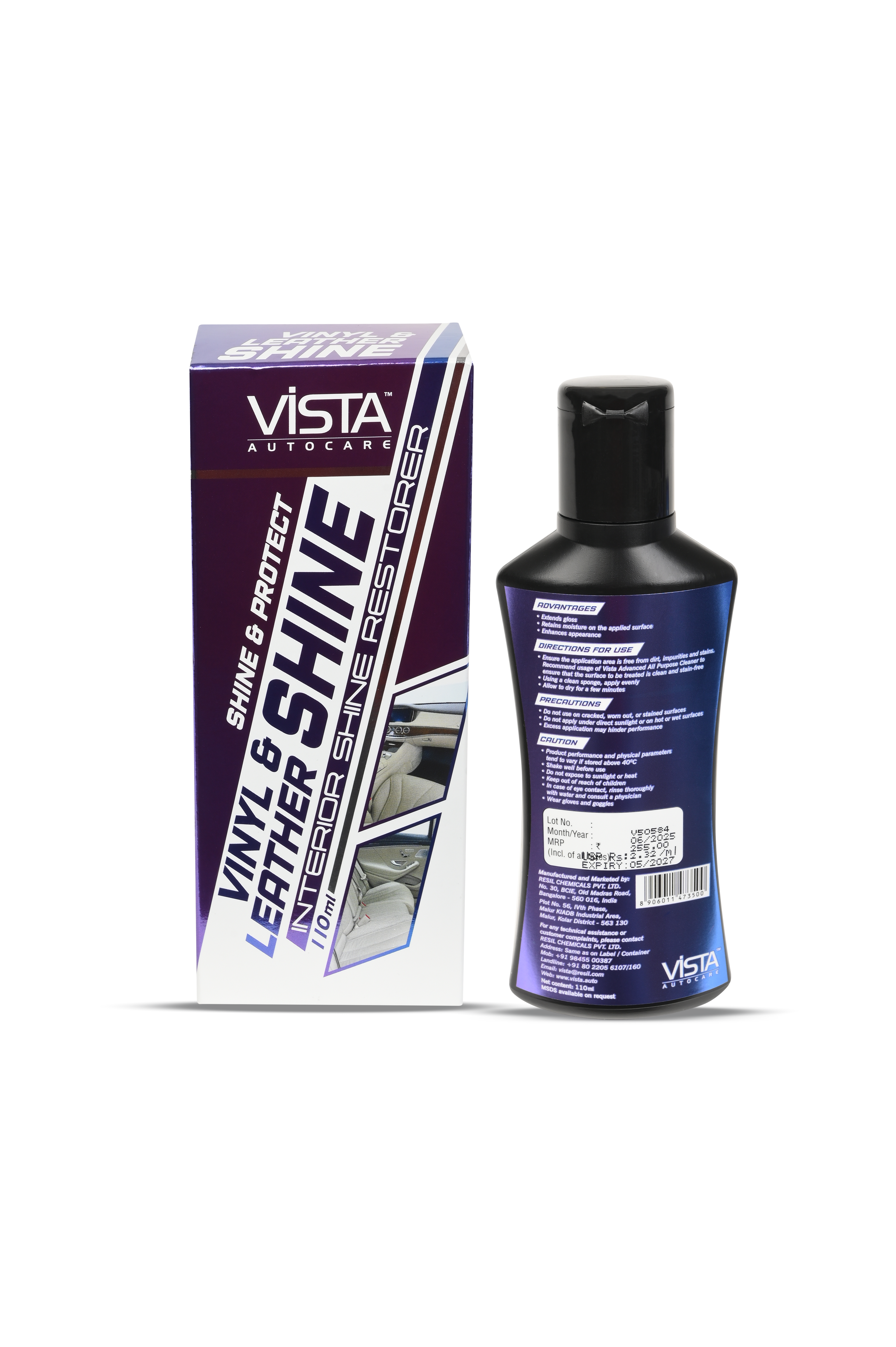 Vinyl & Leather Shine 110 ml (Free Applicator Sponge)