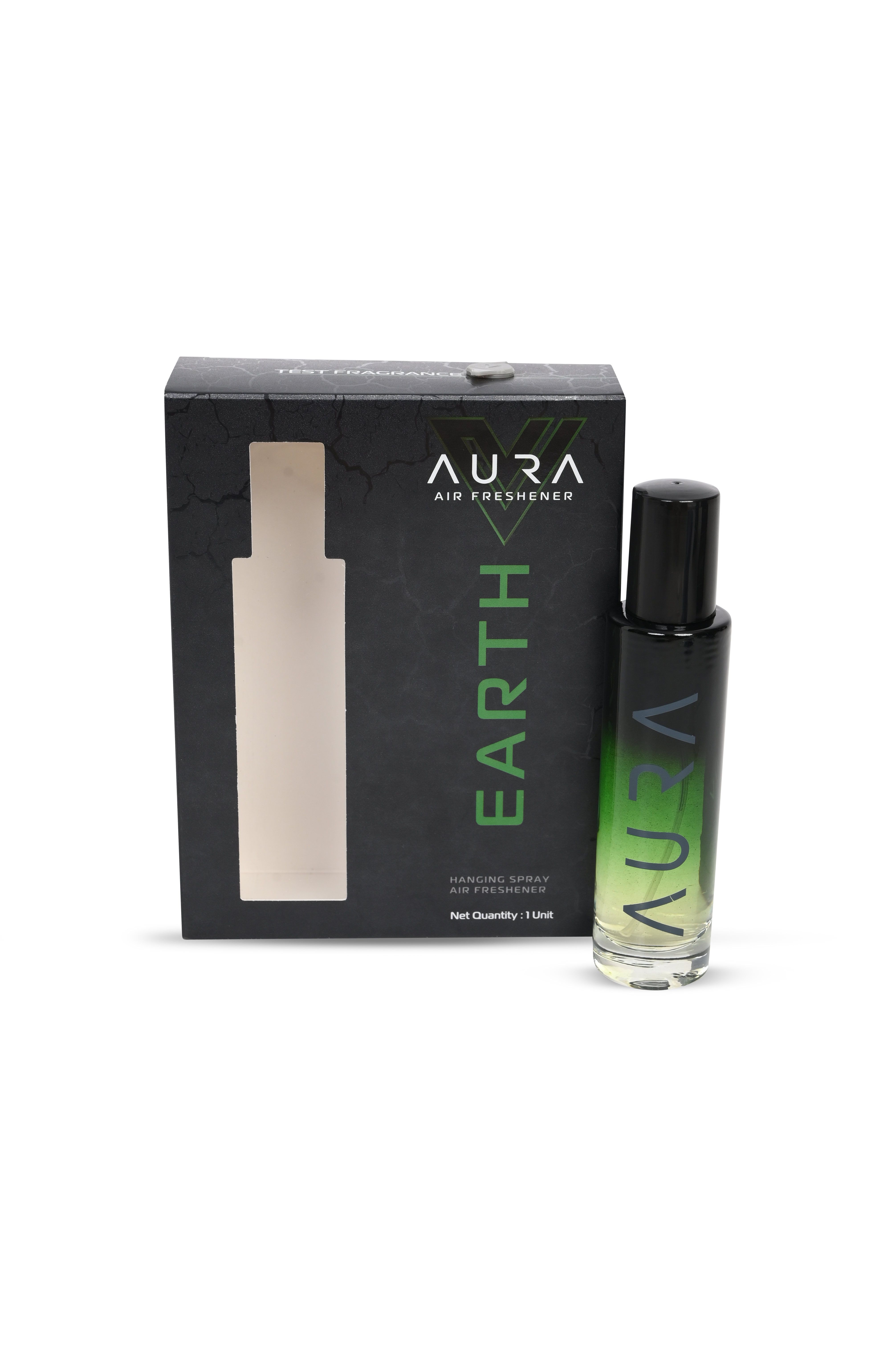 Aura Hanging Air Freshener - Earth 30 ml with 2 Hanging Boards | For Cars, Home, Living Spaces, Office, Closets, Bathrooms | 400 + Sprays