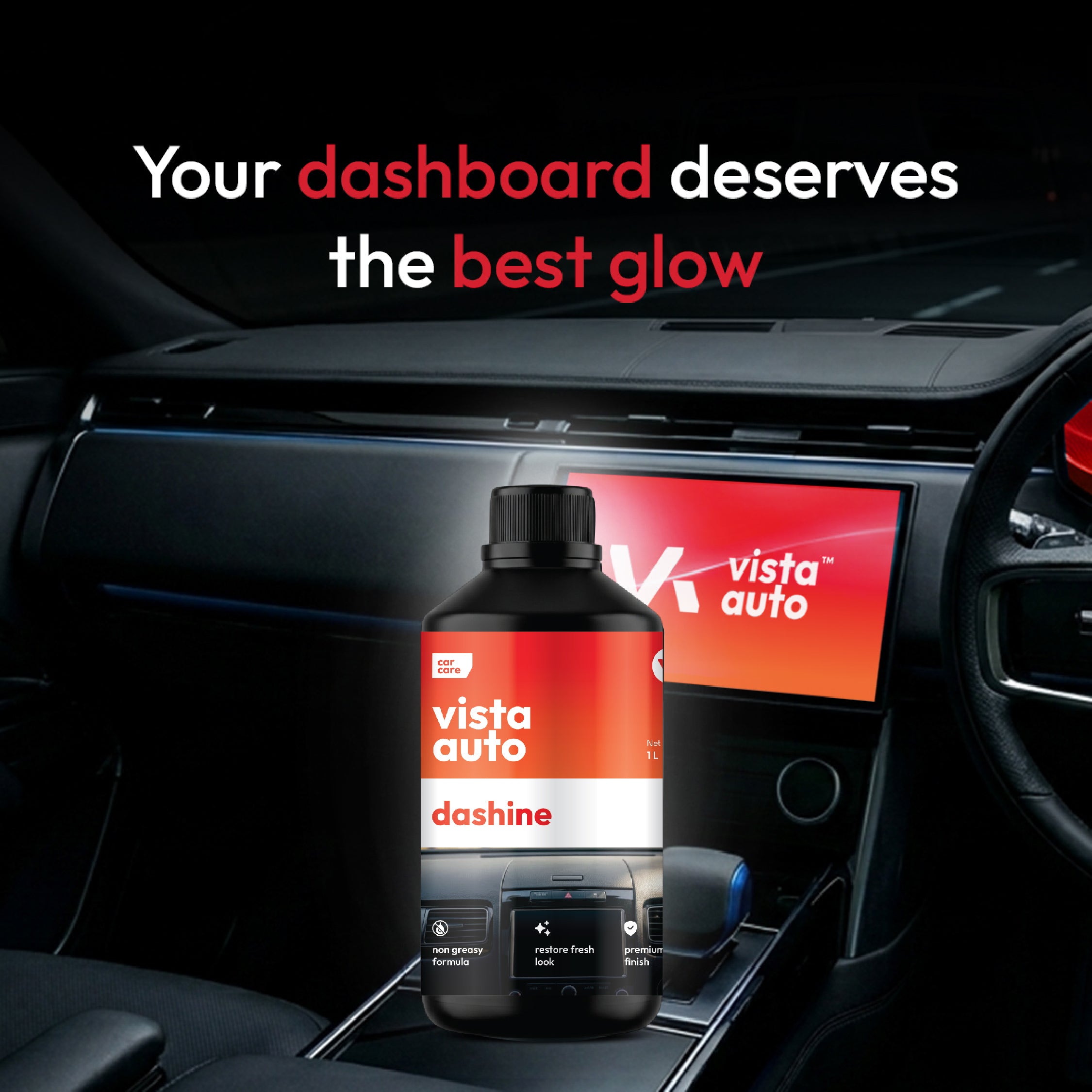 Dashine 1 L Non-Greasy Dashboard Polish