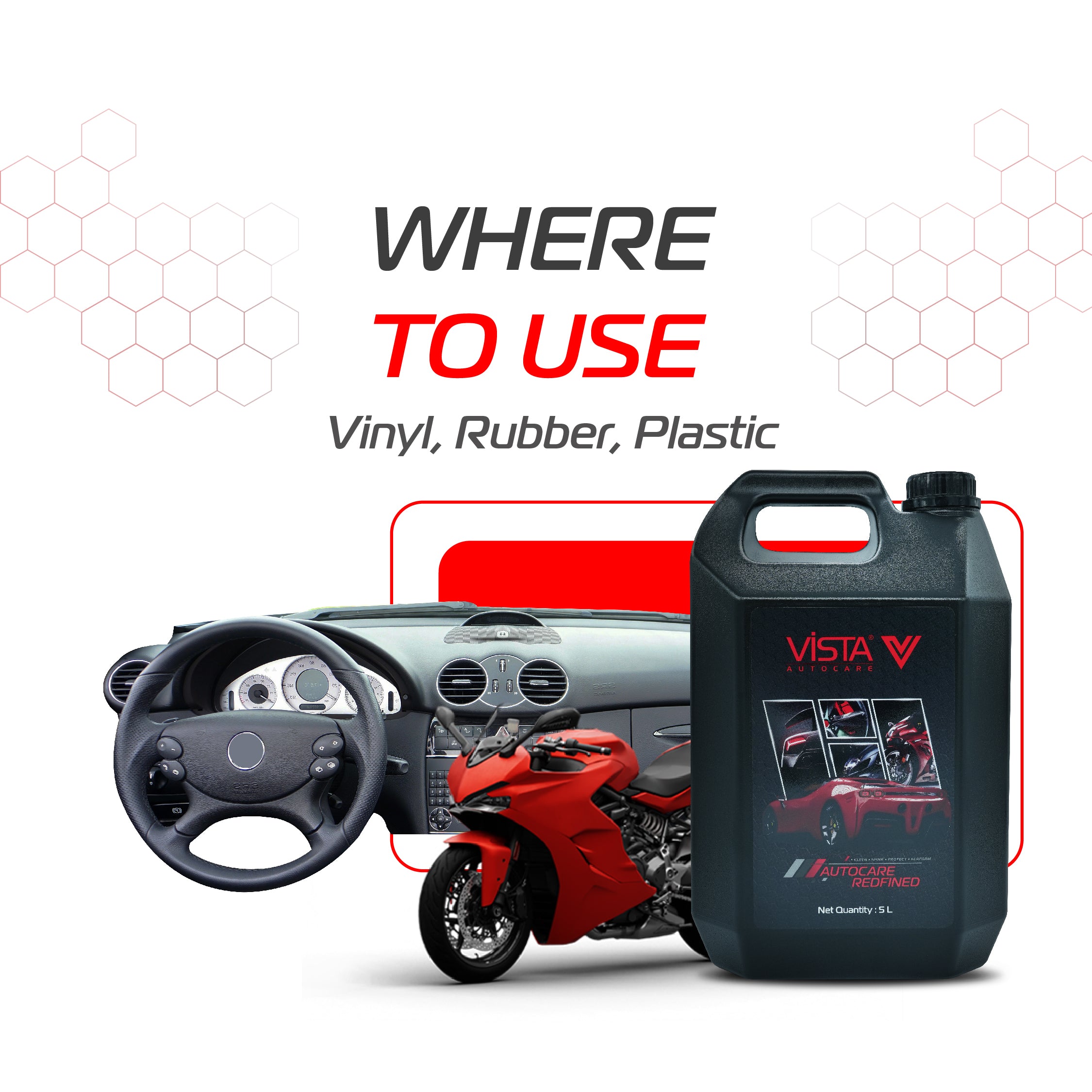 Vista Dashine 5 L Non-Greasy Dashboard Polish
