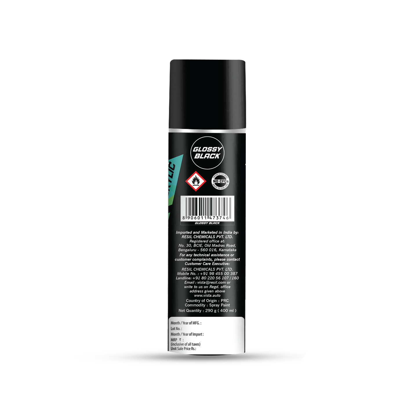 Spray Paint Black Glossy 400 ml (290 g)