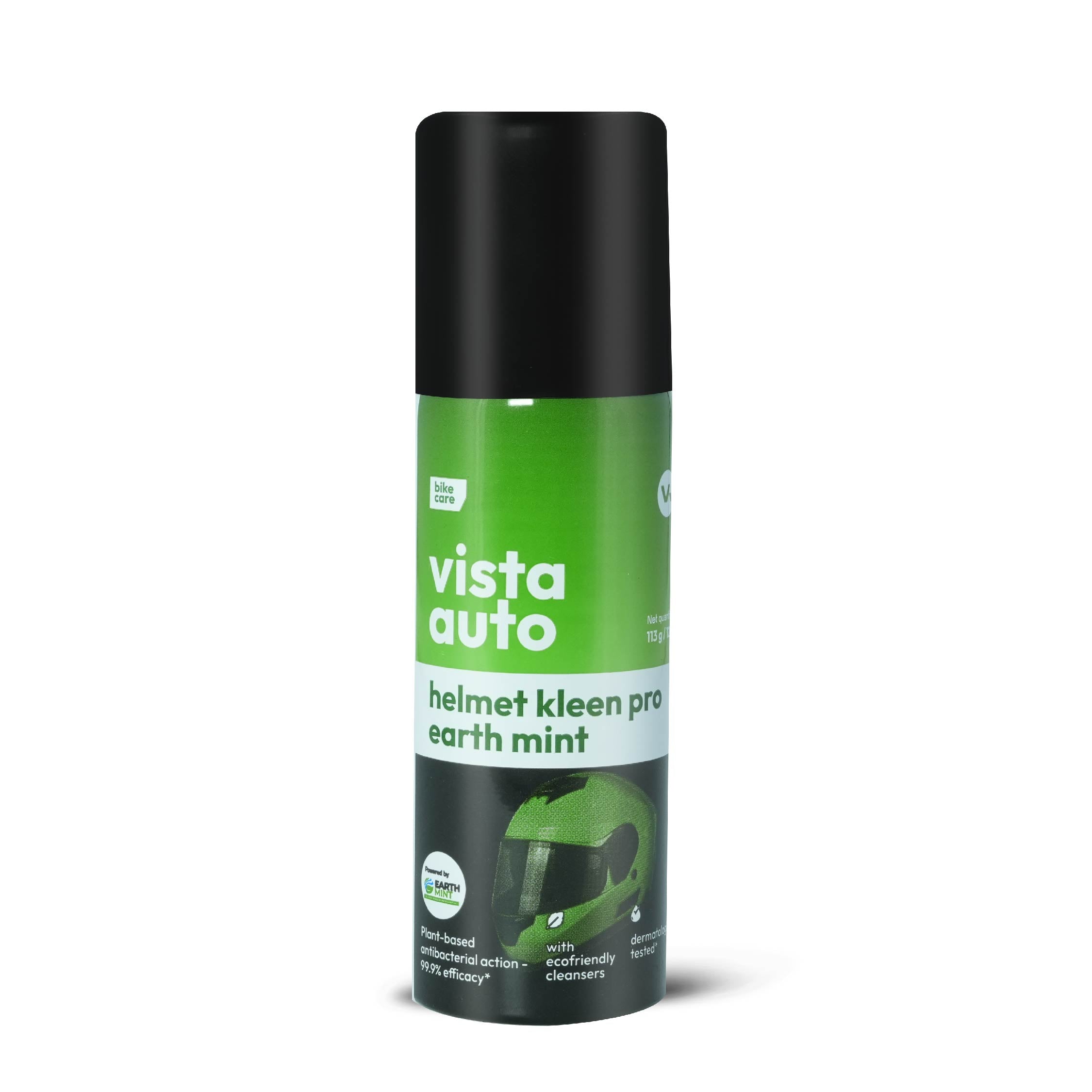 Helmet Kleen Pro – Earth Mint 125 ml | Helmet Cleaner Spray for Bike Helmets | Helmet Deodorizer | Removes Sweat Smell | Antibacterial Helmet Freshener | Natural Plant-Based Formula