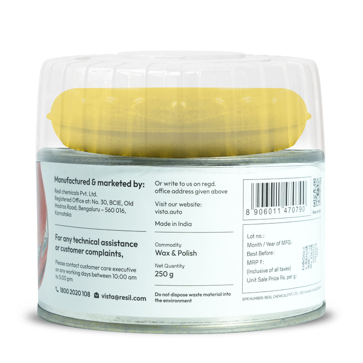 Hi-Shine Wax 250 g (Carnauba Wax) Polish