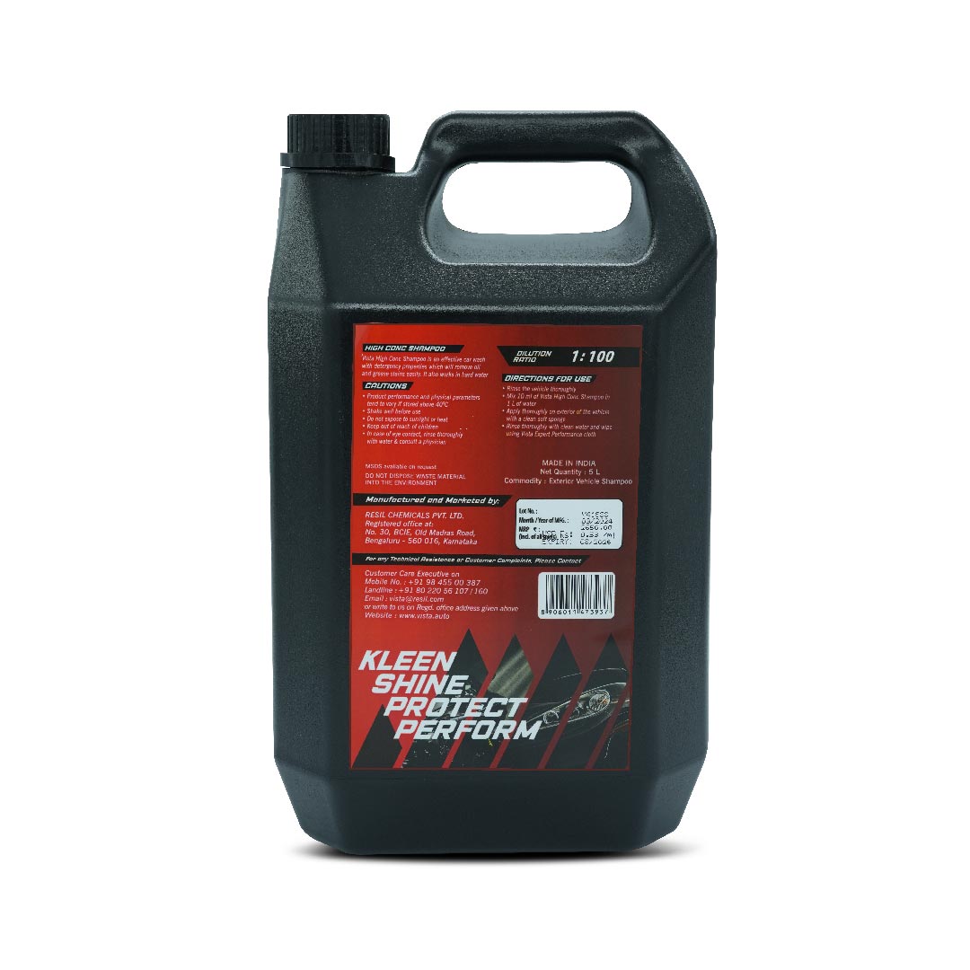 High Conc Shampoo 5L - pH Balance Formula, For Car and Bike