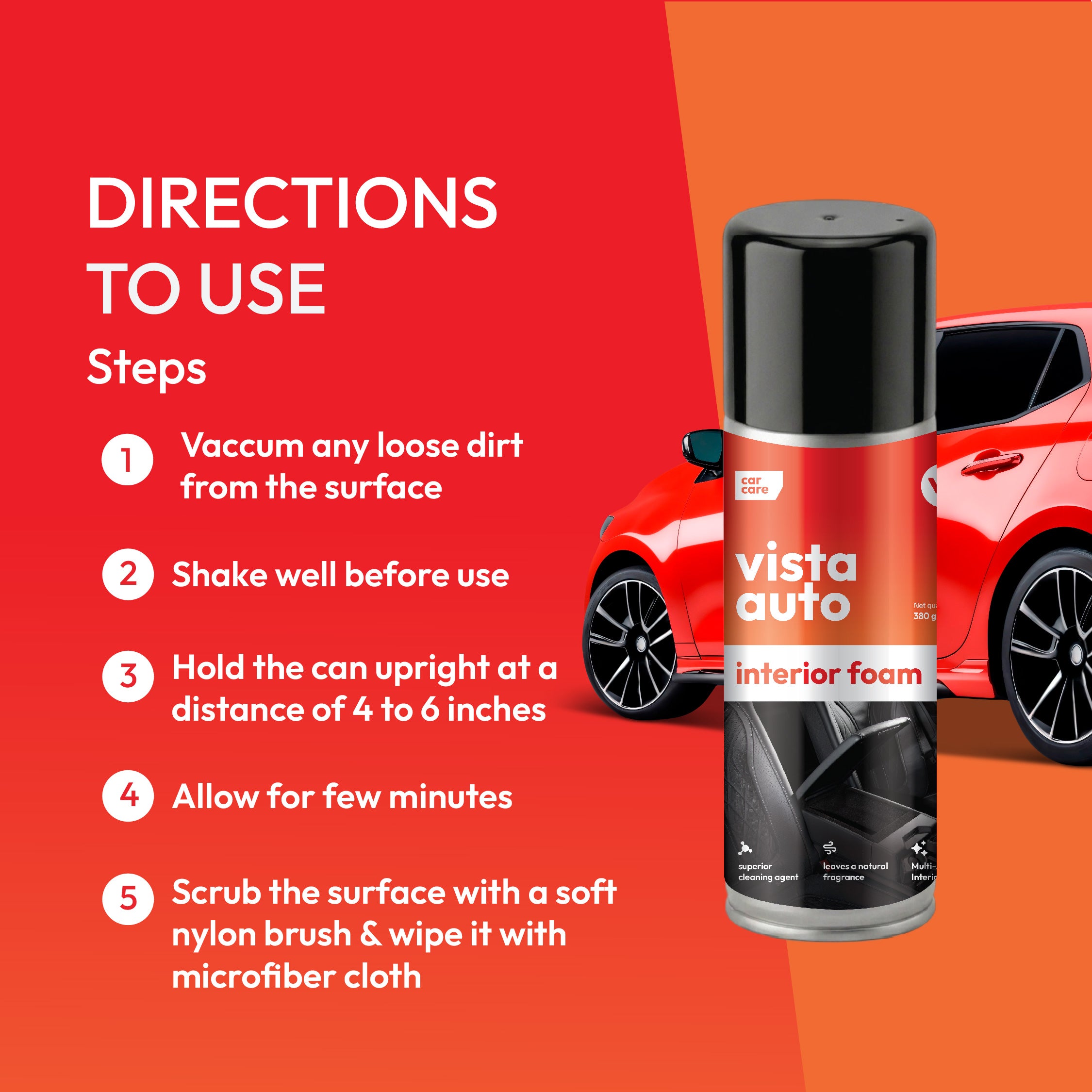 Interior Foam 450 ml | Car Interior Cleaner