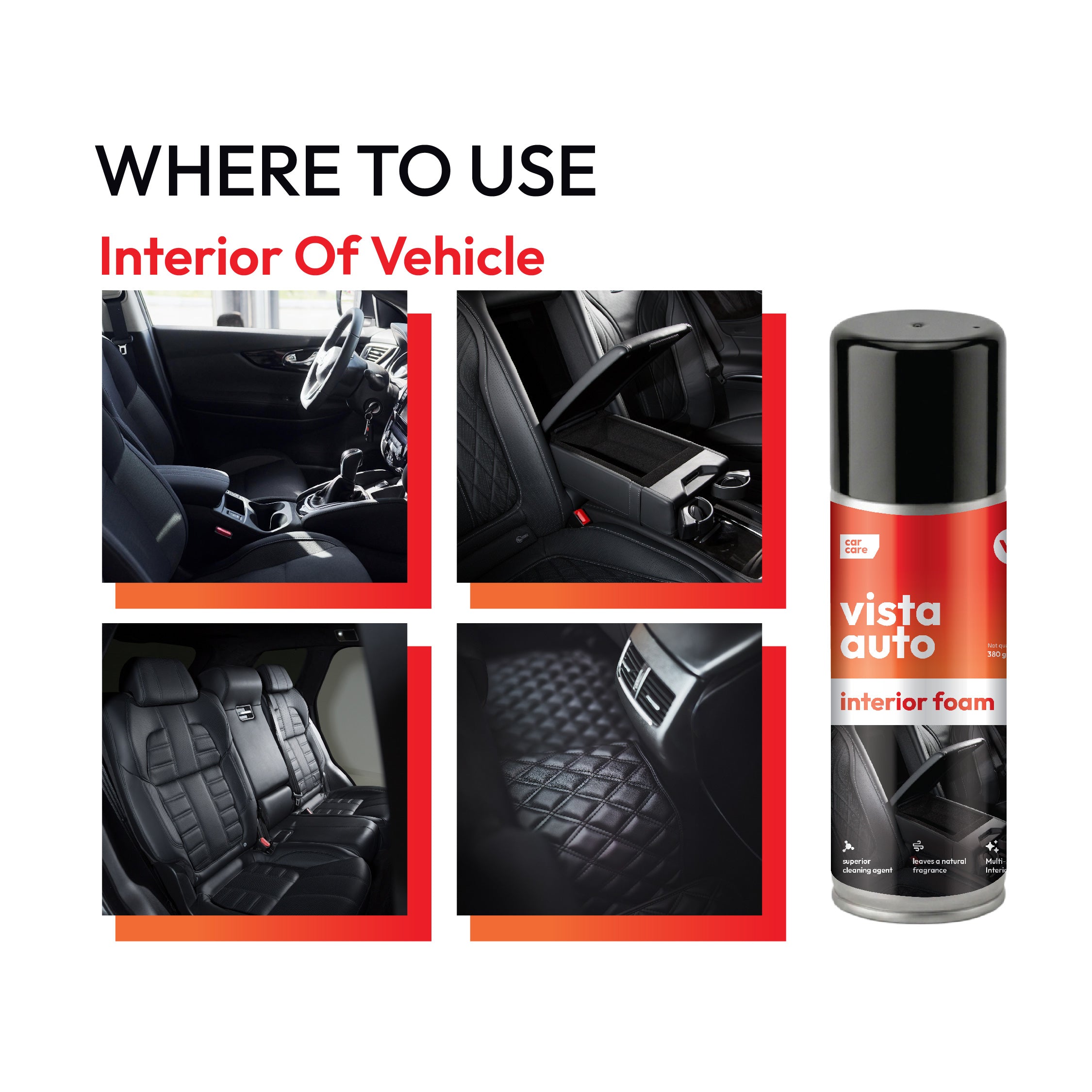 Interior Foam 450 ml | Car Interior Cleaner