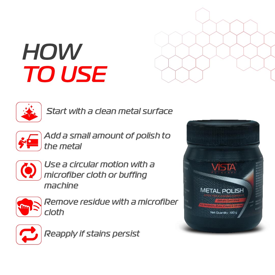 Metal Polish 100 g | Superior Shine for Chrome, Copper, Brass, Bronze, Nickel & Stainless Steel