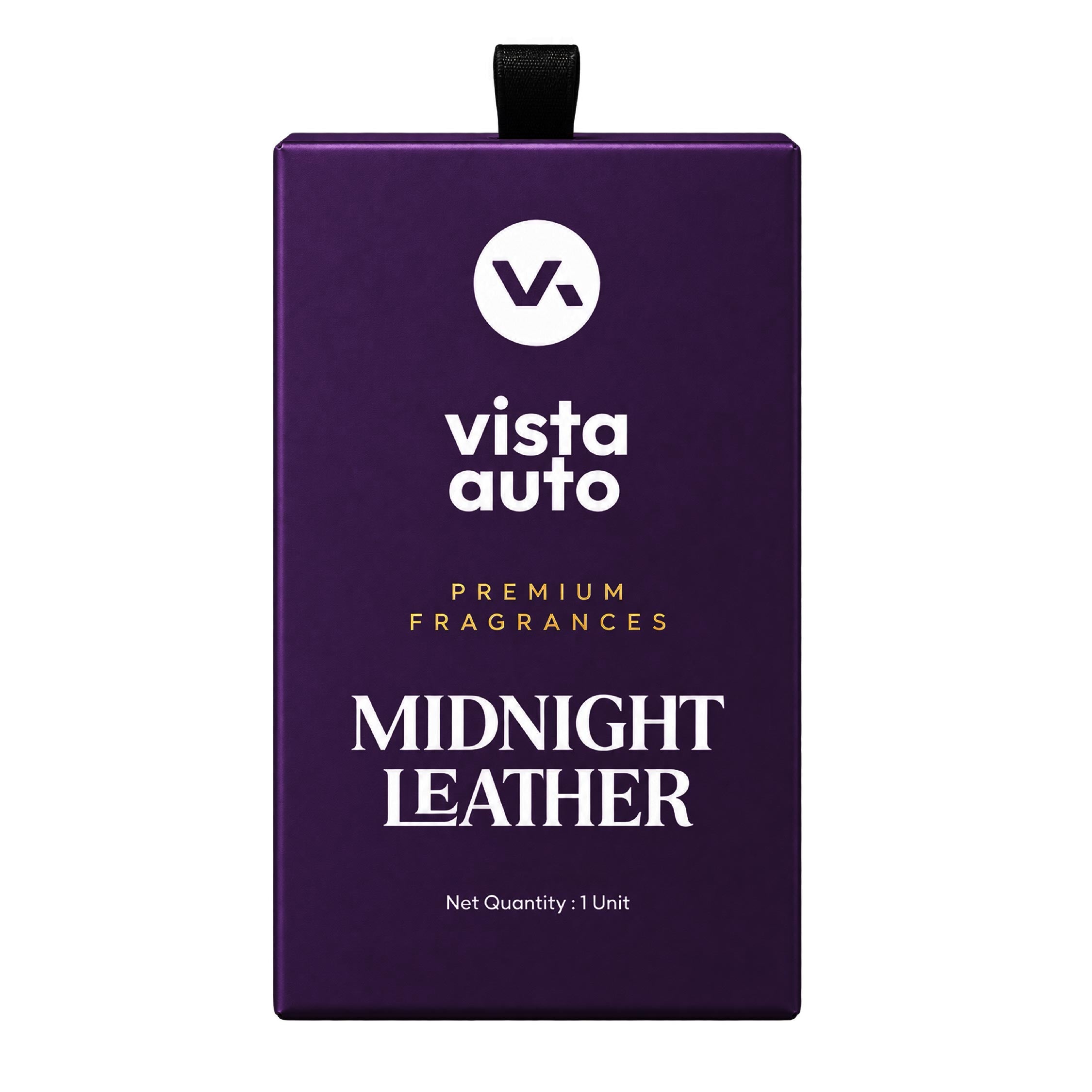 Midnight Leather Car Perfume Hanging Card | Agarwood Musk Leather Fragrance | Long-Lasting Air Freshener | 600+ Sprays | No Gas | IFRA Certified