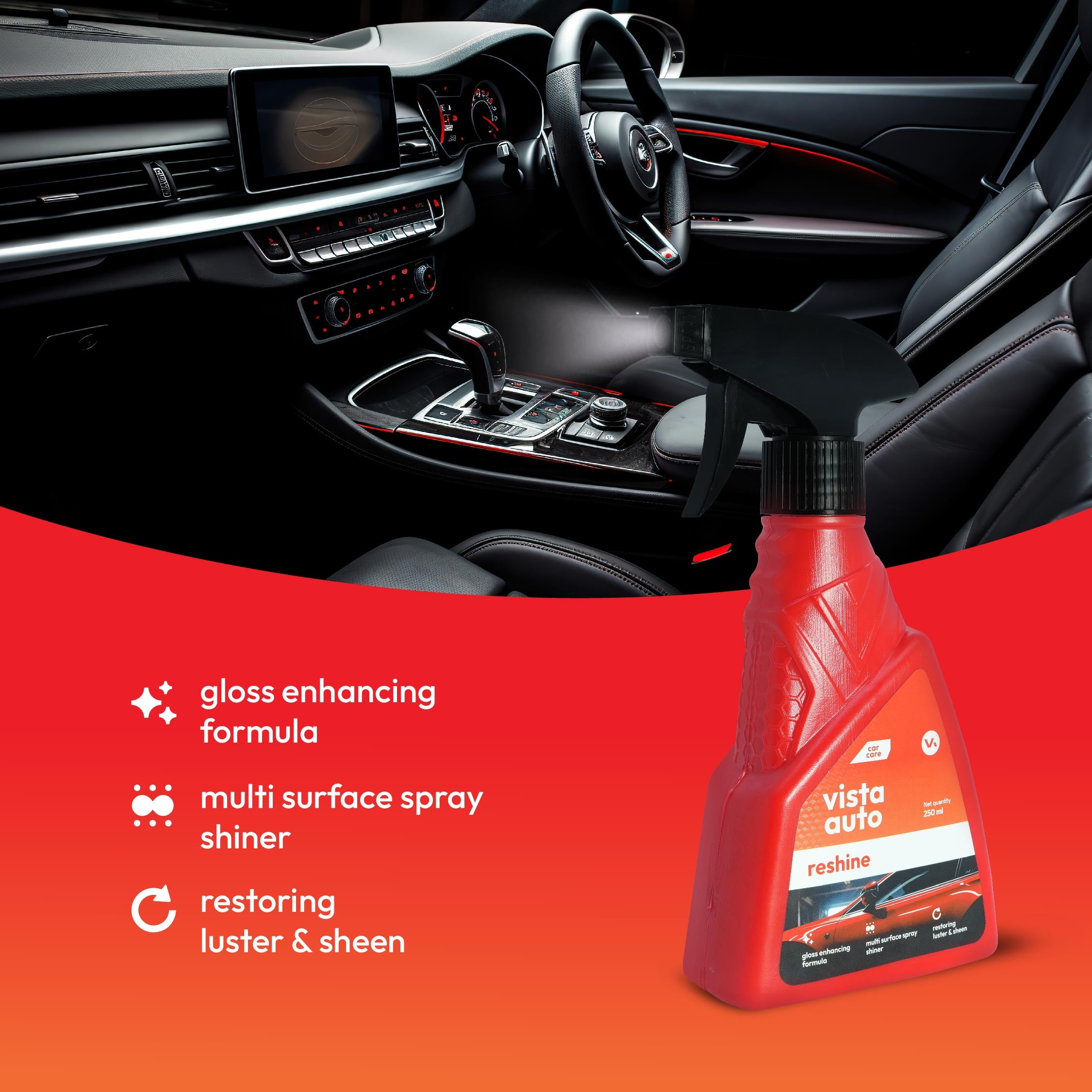Reshine Car and Two Wheeler Gloss 250 ml