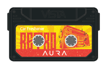 Aura Hip Hop, Retro, Jazz | Pack of 3 Car Air Freshener – Cassette Style Dashboard Perfume | Long-Lasting Wooden Block Car Fragrance | 26g Each