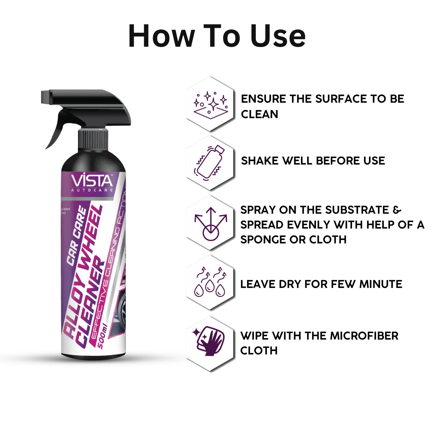 Vista Alloy Wheel Cleaner - 500 ml