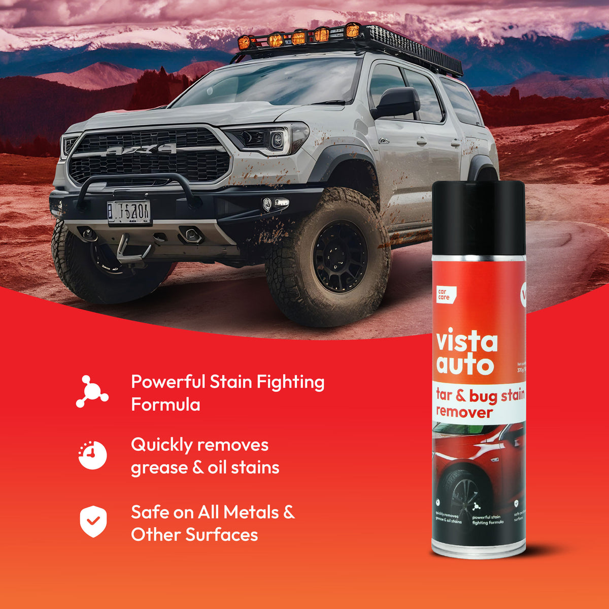 Tar & Bug Stain Remover 500 ml | Powerful, Residue-Free Cleaner for Painted, Chrome, Glass & Plastic Surfaces