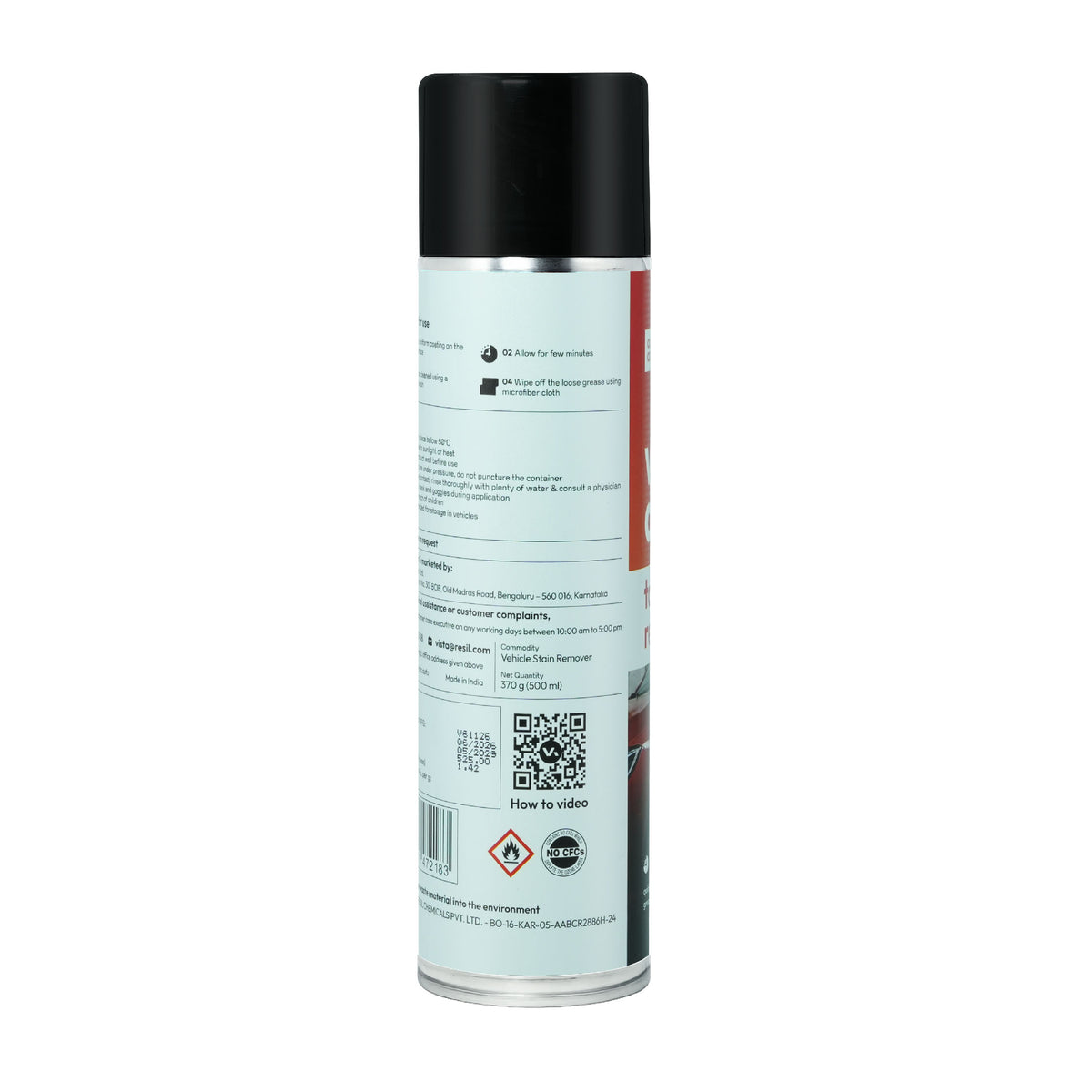 Tar & Bug Stain Remover 500 ml | Powerful, Residue-Free Cleaner for Painted, Chrome, Glass & Plastic Surfaces