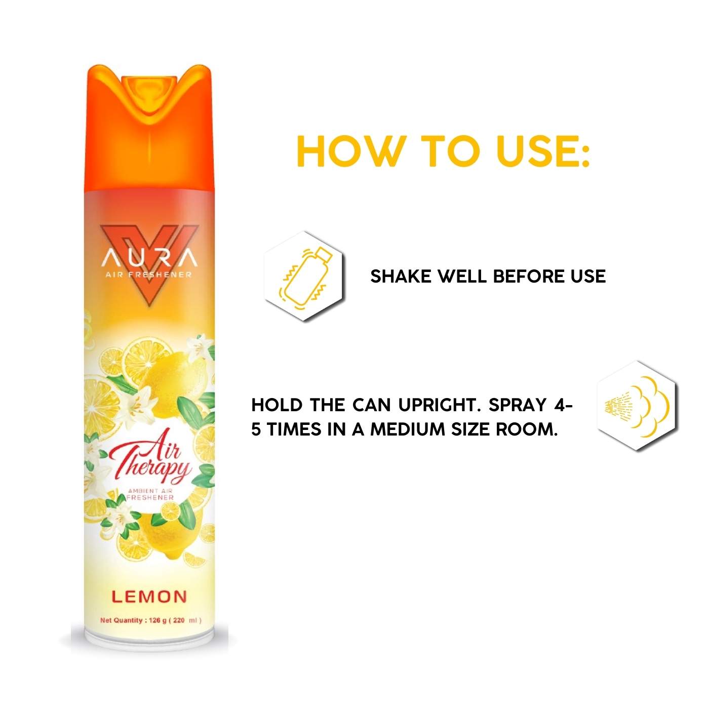Vista Aura Air Freshener Lemon 220 ml