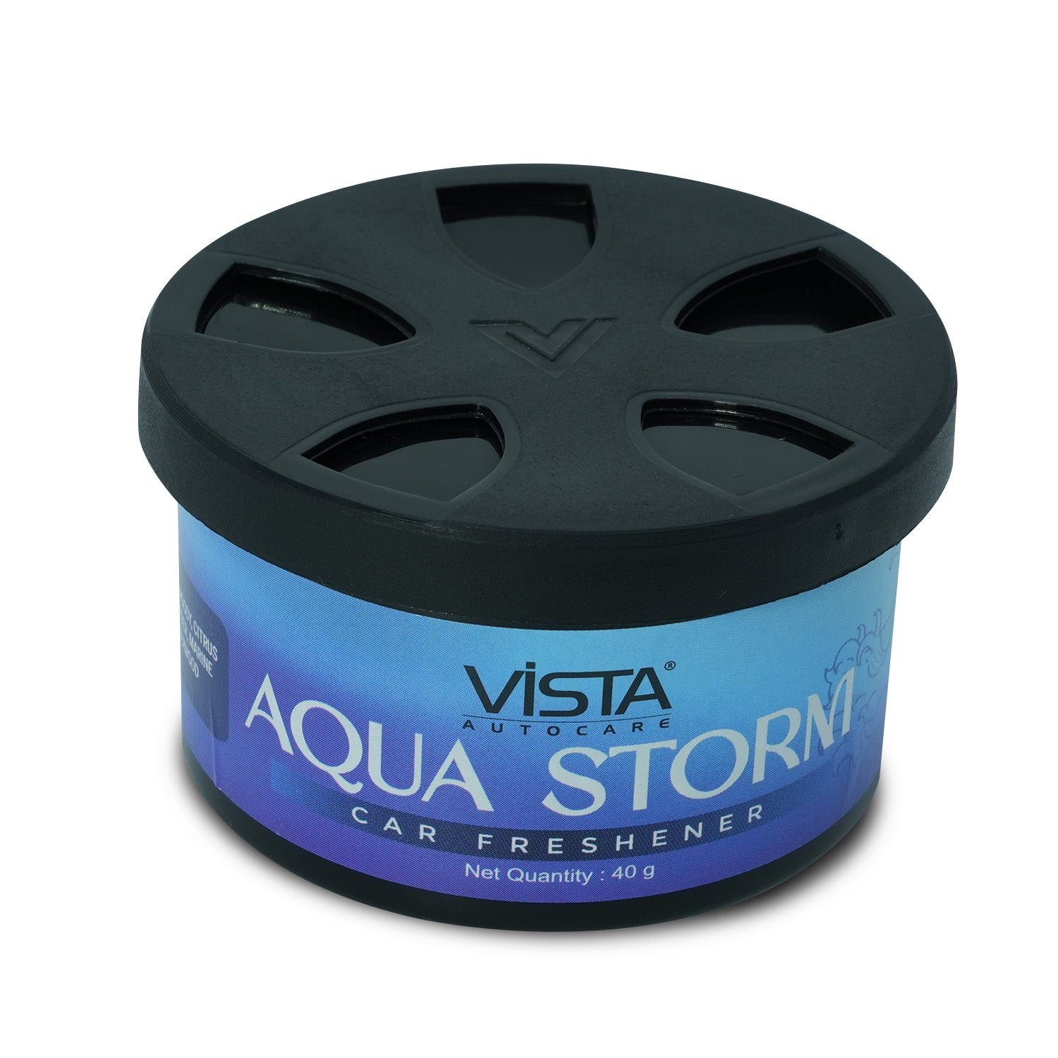 Aura Aqua Storm Car Air Freshener 40 g, Wooden Fiber, Long-Lasting & Refreshing Fragrance to Freshen Up Your Car - Odor Eliminator & Car Accessories