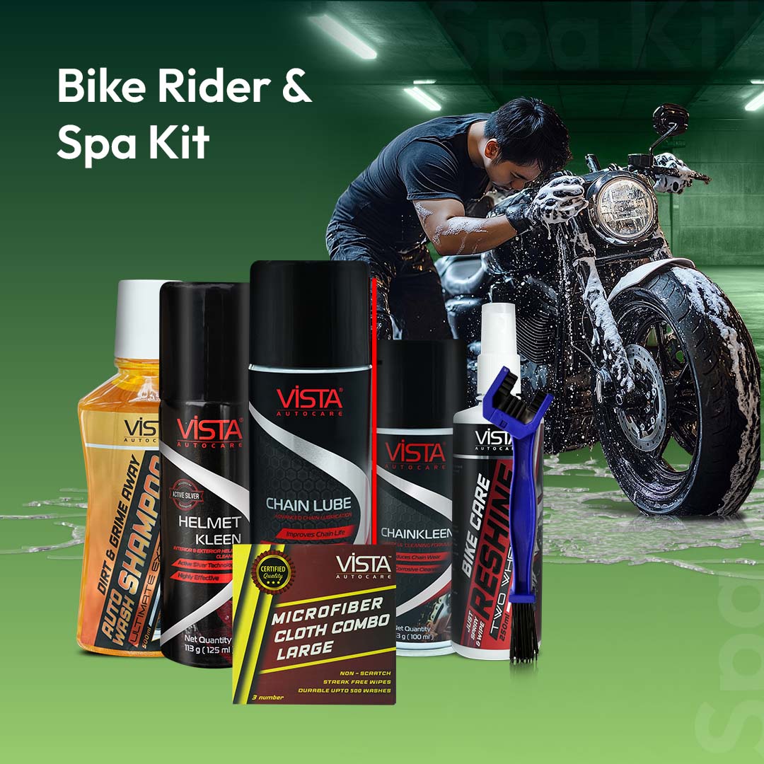Bike Rider & Spa Kit- BK6 | 7-Piece Essential Kit | Complete Wash, Shine & Maintenance Bundle