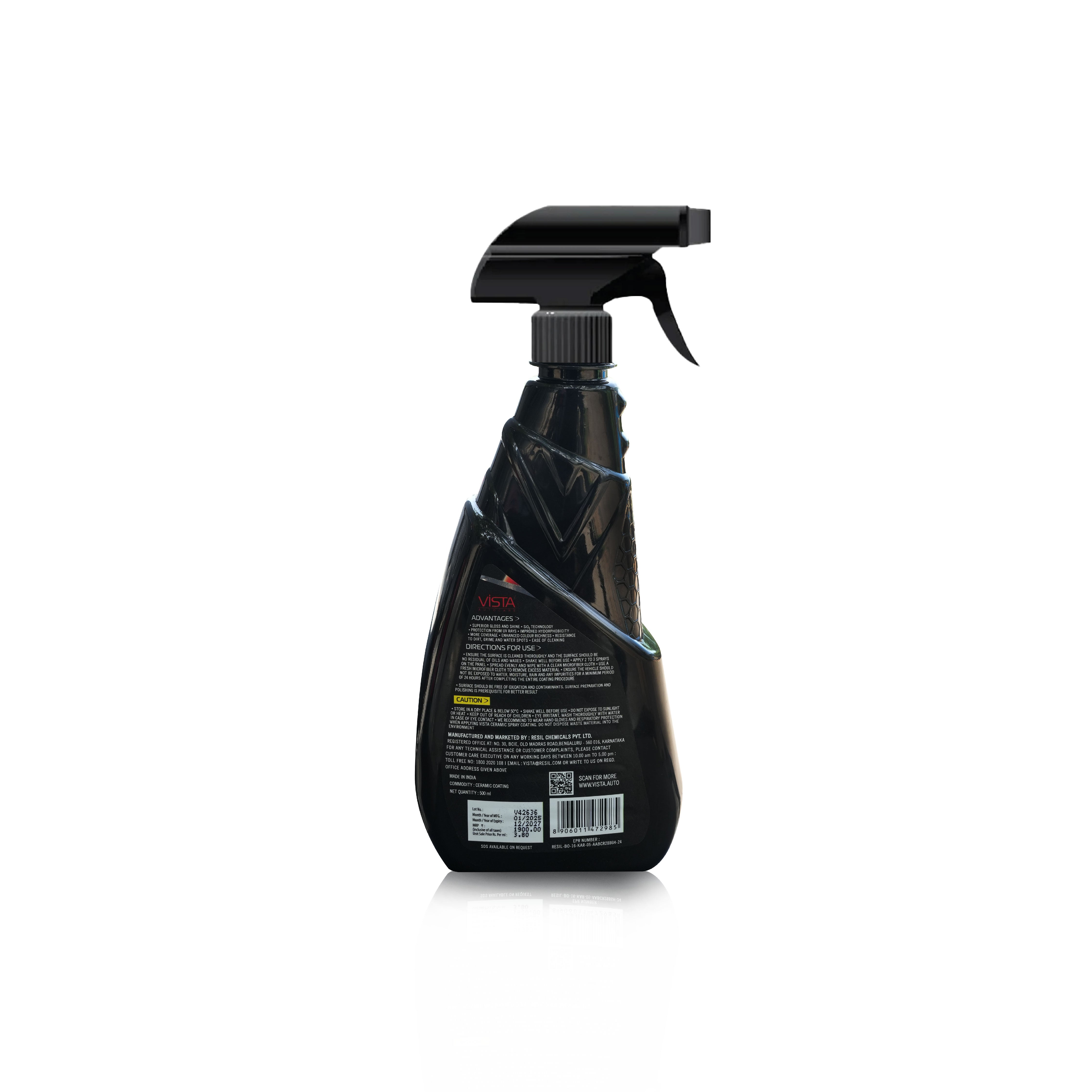 Ceramic Spray Coating 500ml | Professional SiO2 Hydrophobic Protection