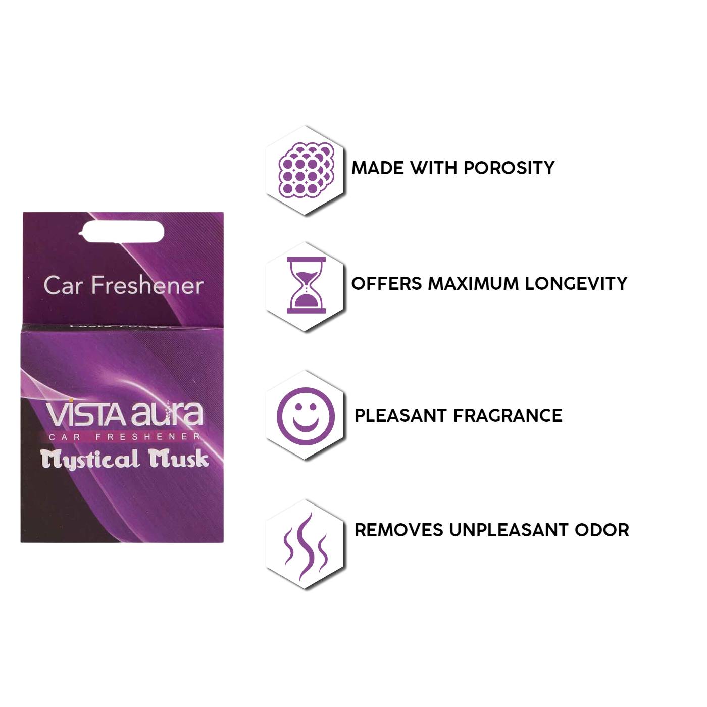Aura Natural Fiber Car Air Freshener - Mystical Musk 40 g