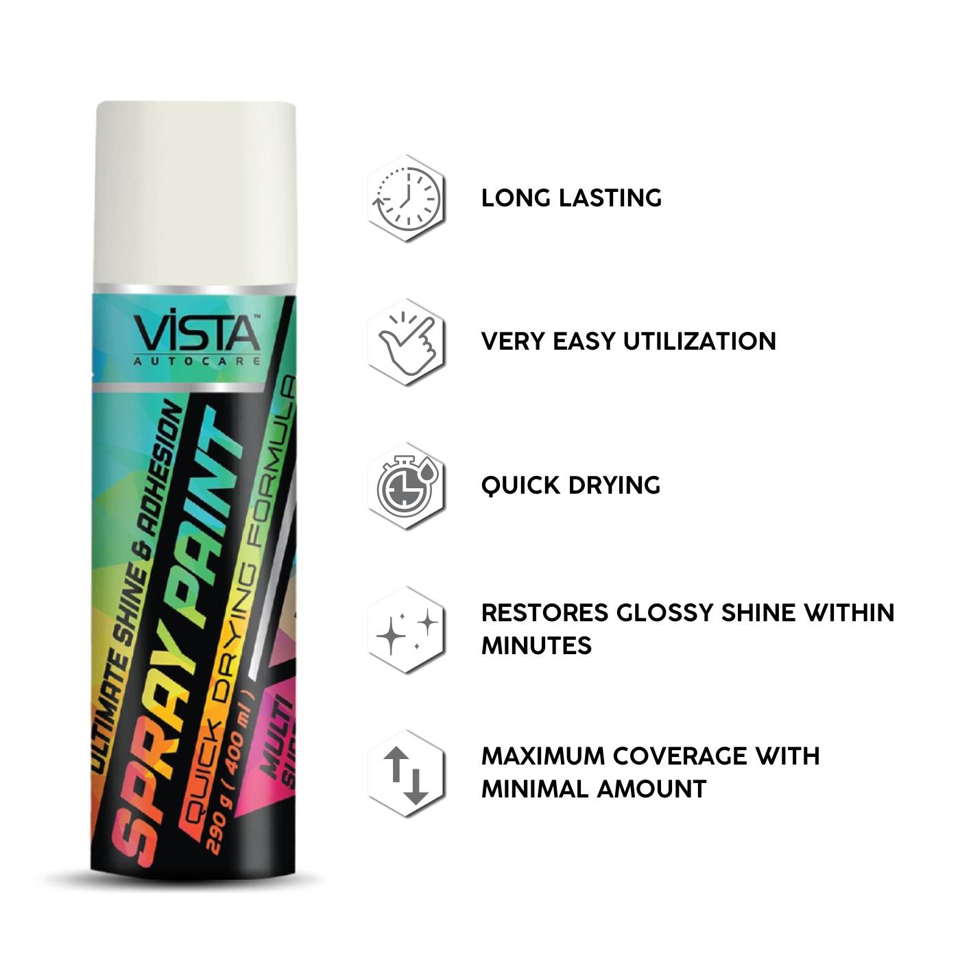 VISTA SPRAY PAINT PEARL WHITE 400 ml (290 g)