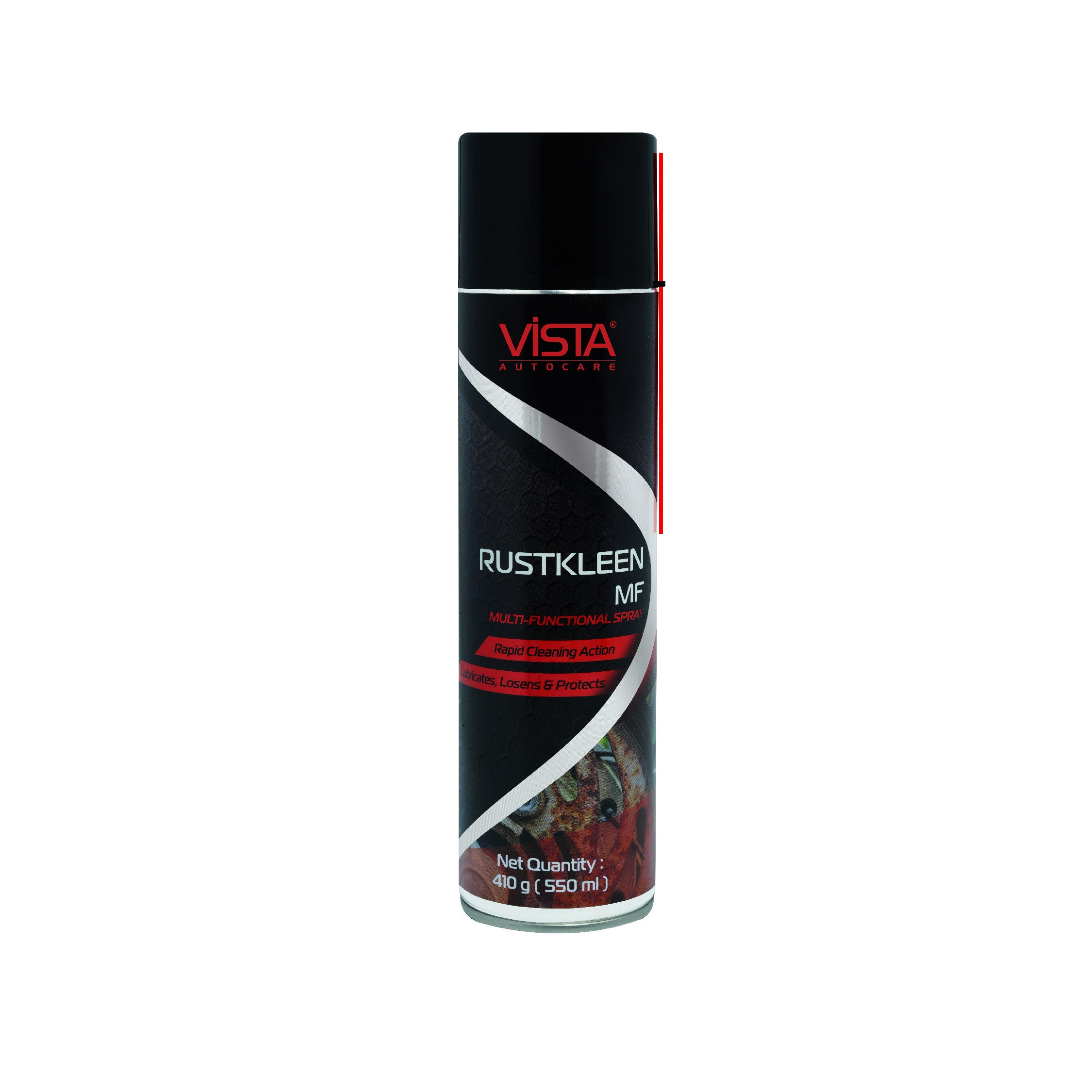 Vista Rust Kleen spray can on a white background