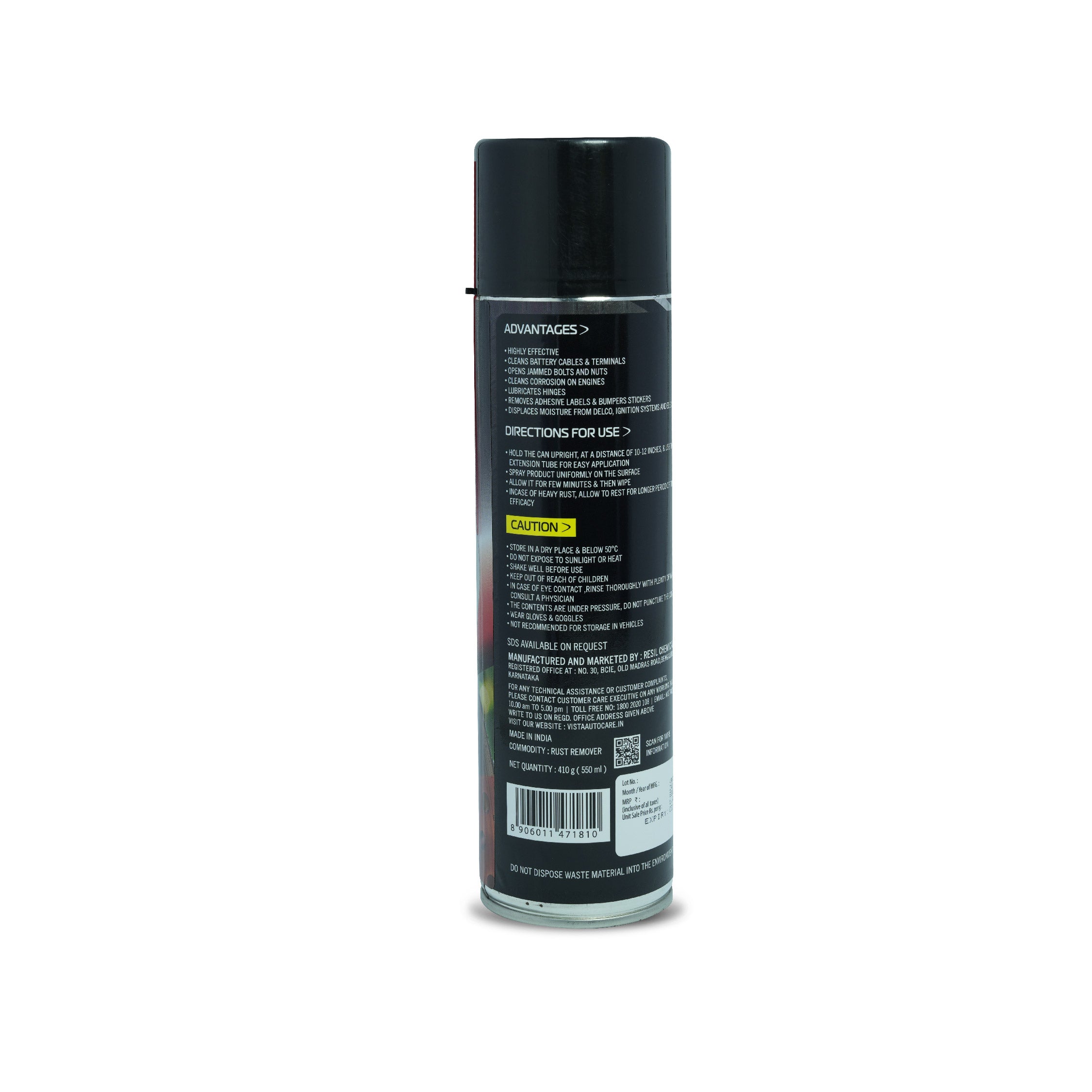 Rustkleen MF 550ml Rust Remover & Lubricant Spray for Car & Bike | Loosens Rust, Prevents Corrosion, Eliminates Squeaks, Reduces Friction