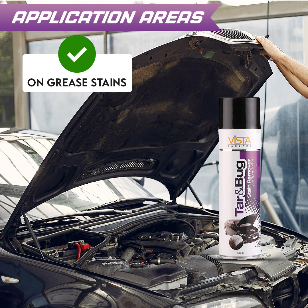 Tar & Bug Stain Remover 500 ml | Powerful, Residue-Free Cleaner for Painted, Chrome, Glass & Plastic Surfaces