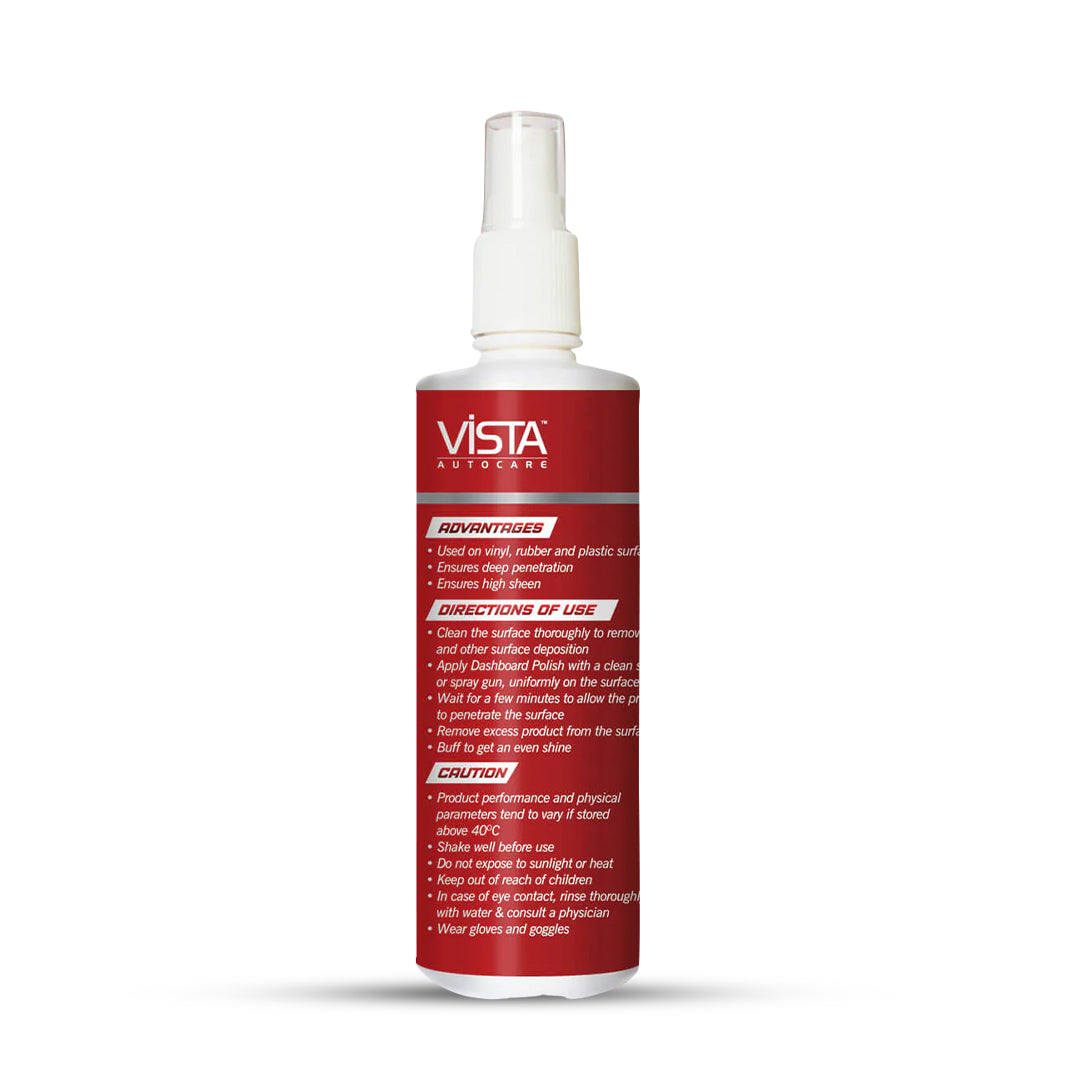 Dashboard Polish 250 ml for Car | UV Protection, Dust-Repellent, Matte Finish for Vinyl, Plastic & Rubber