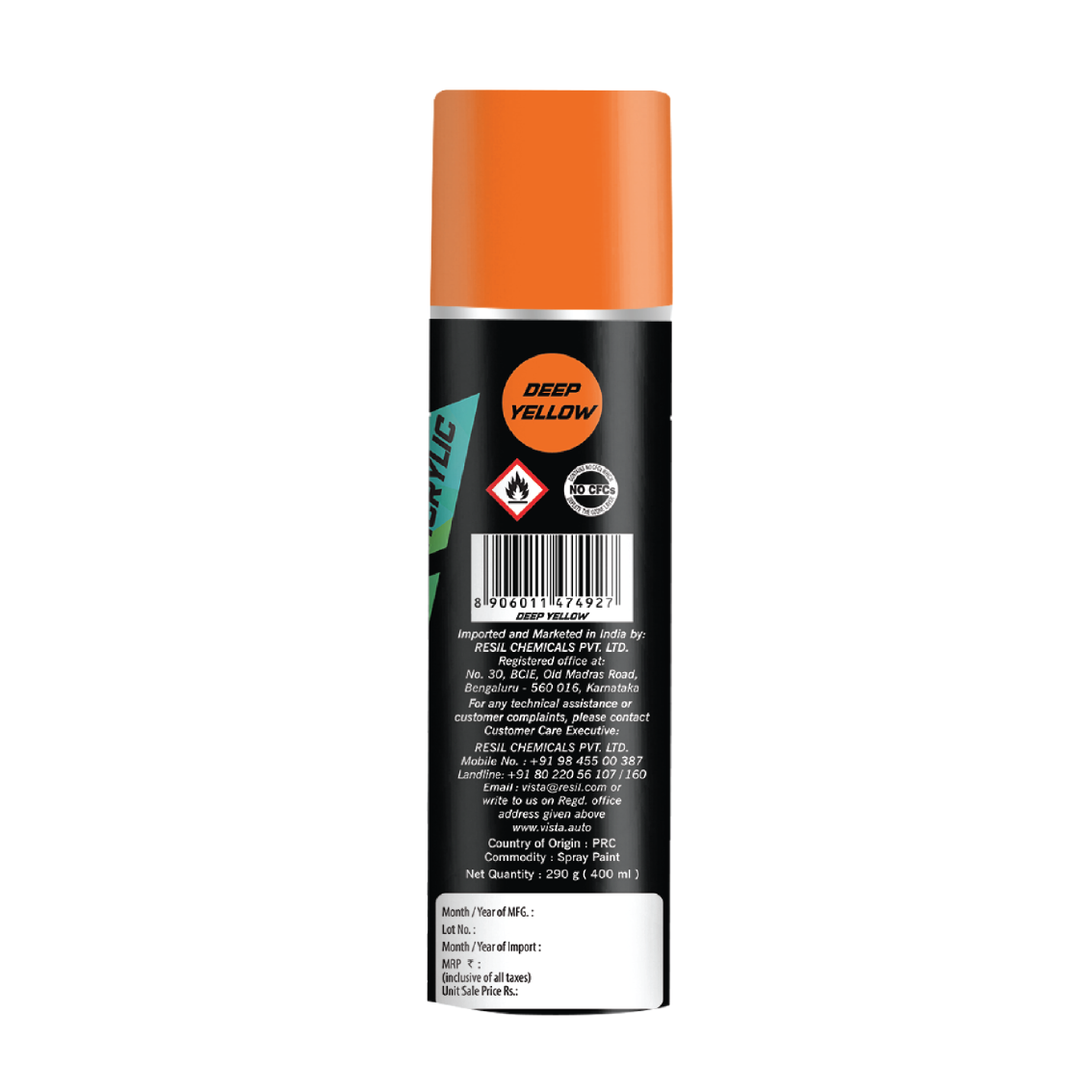 VISTA SPRAY PAINT DEEP YELLOW 400 ml (290 g)