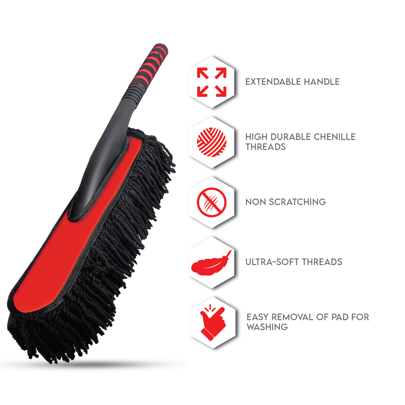 Dust-Off Standard Car & Bike Duster With Premium Microfiber Threads