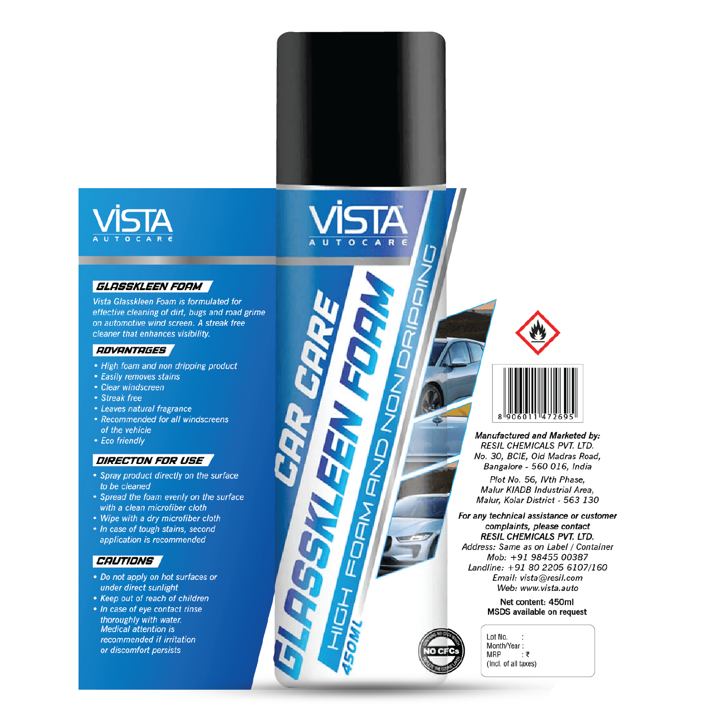 Glasskleen Foam 450 ml | Glass Cleaner