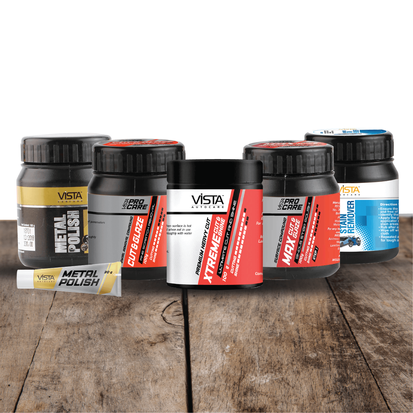 Specifically formulated to remove P1200 + sanding marks, Vista Max Cut & Glaze goes a great way in removing sanding marks and deep surface imperfections. A powerful scratch remover, it offers excellent gliding properties for maximum coverage, leaving no residual powder. It ensure paint buff on newly painted surfaces and also is a perfect solution for micro scratches.