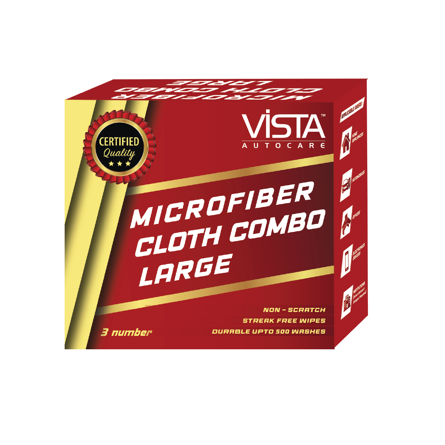 Microfiber Cloth Combo Large | Pack of 3 | 40 cm x 40 cm