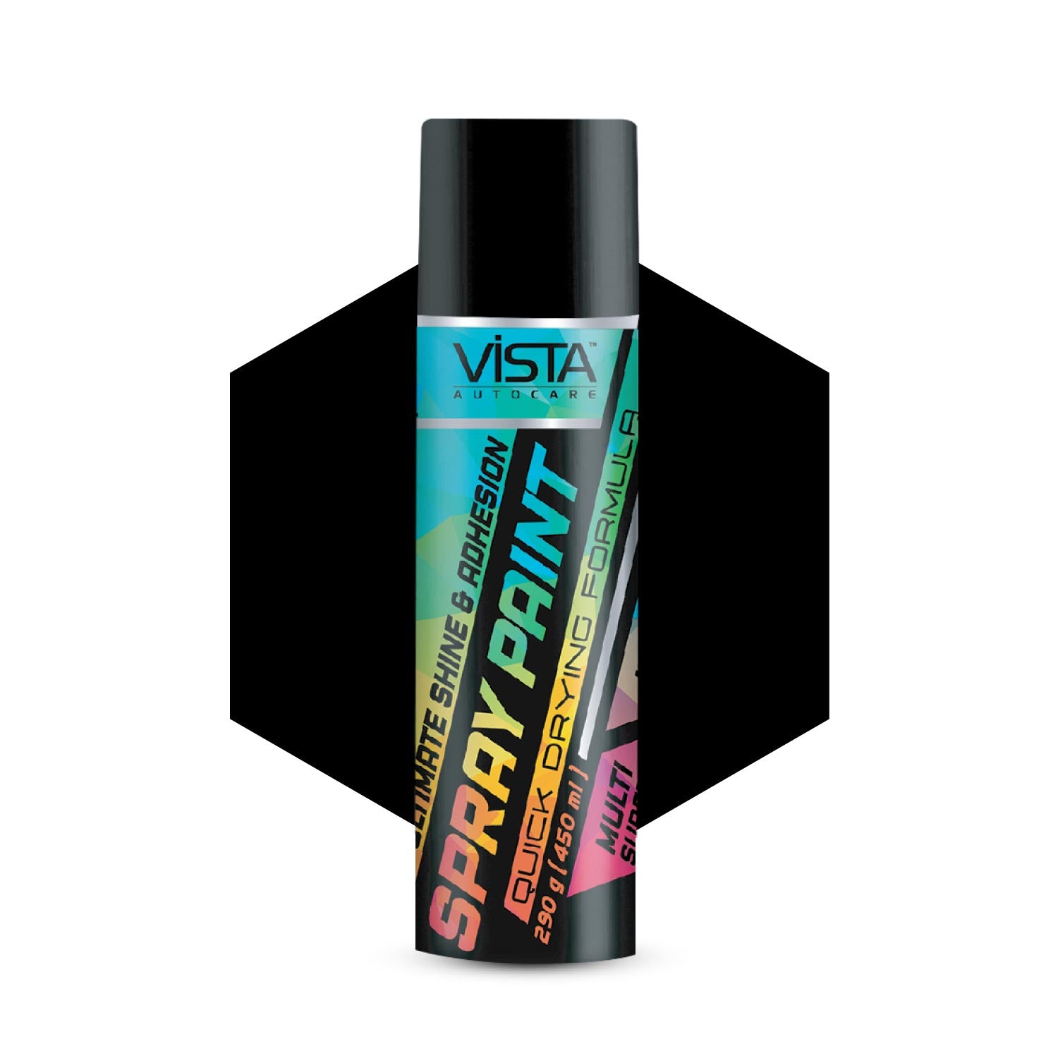 Vista Spray Paint is made of the advanced petroleum manufacturing techniques. The fine spray ensures good coverage with strong adhesion and quick drying.&nbsp;Make touch-ups of your car and bike exterior parts a hassle-free task with the powerful
formulation of Vista Spray Paint. It is a multi-purpose spray paint suitable for metal, wood, glass, porcelain, and many other surfaces, also perfect for use on automotive parts and general purpose items of garage and home.