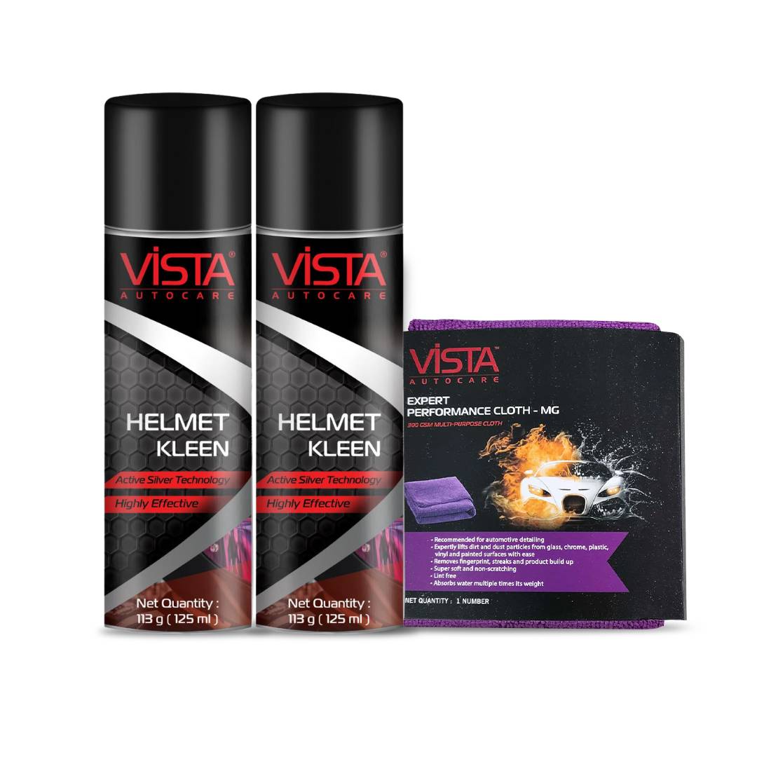 Helmet Kleen 125 ml (Pack of 2) + Expert Performance Cloth MG Free