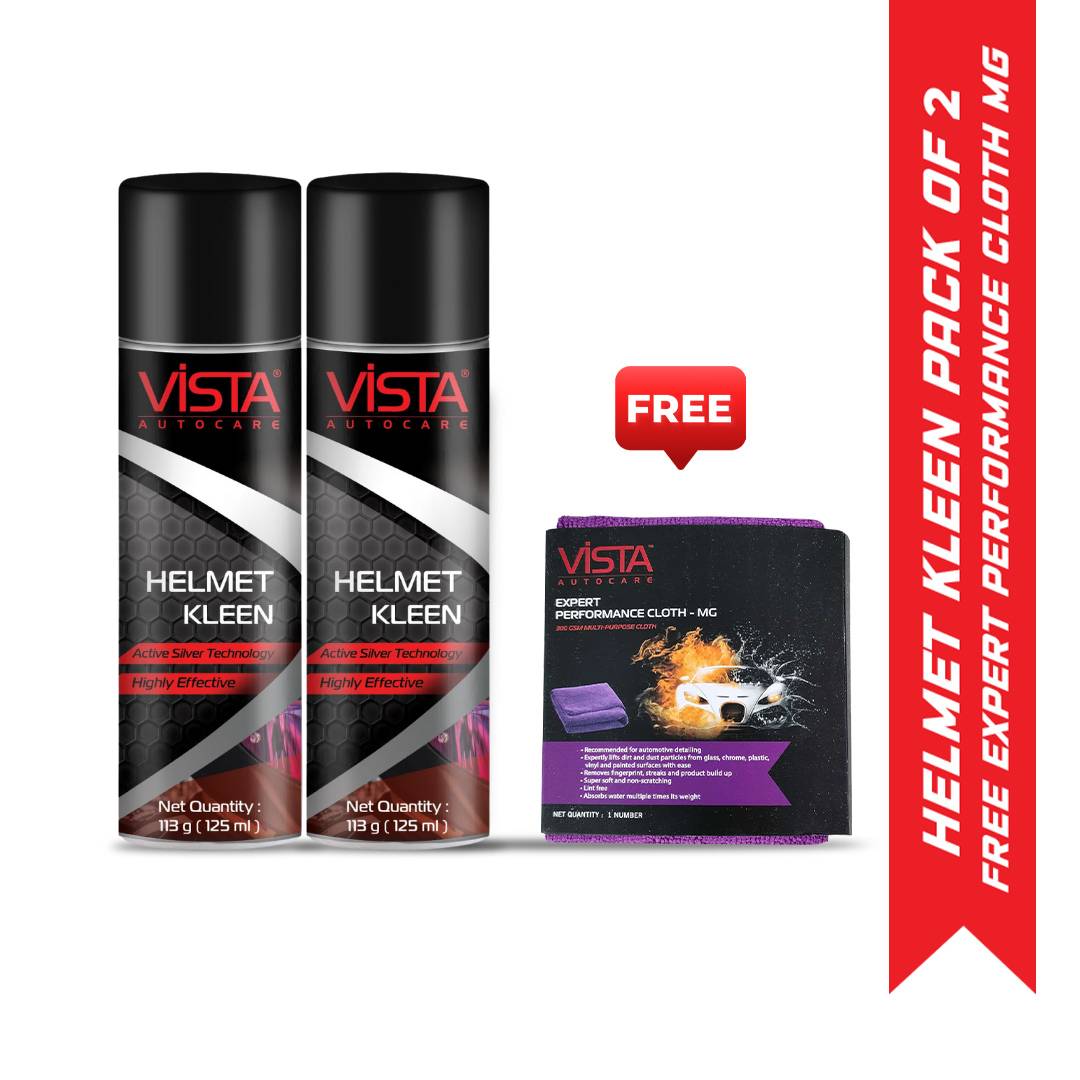 Helmet Kleen 125 ml (Pack of 2) + Expert Performance Cloth MG Free