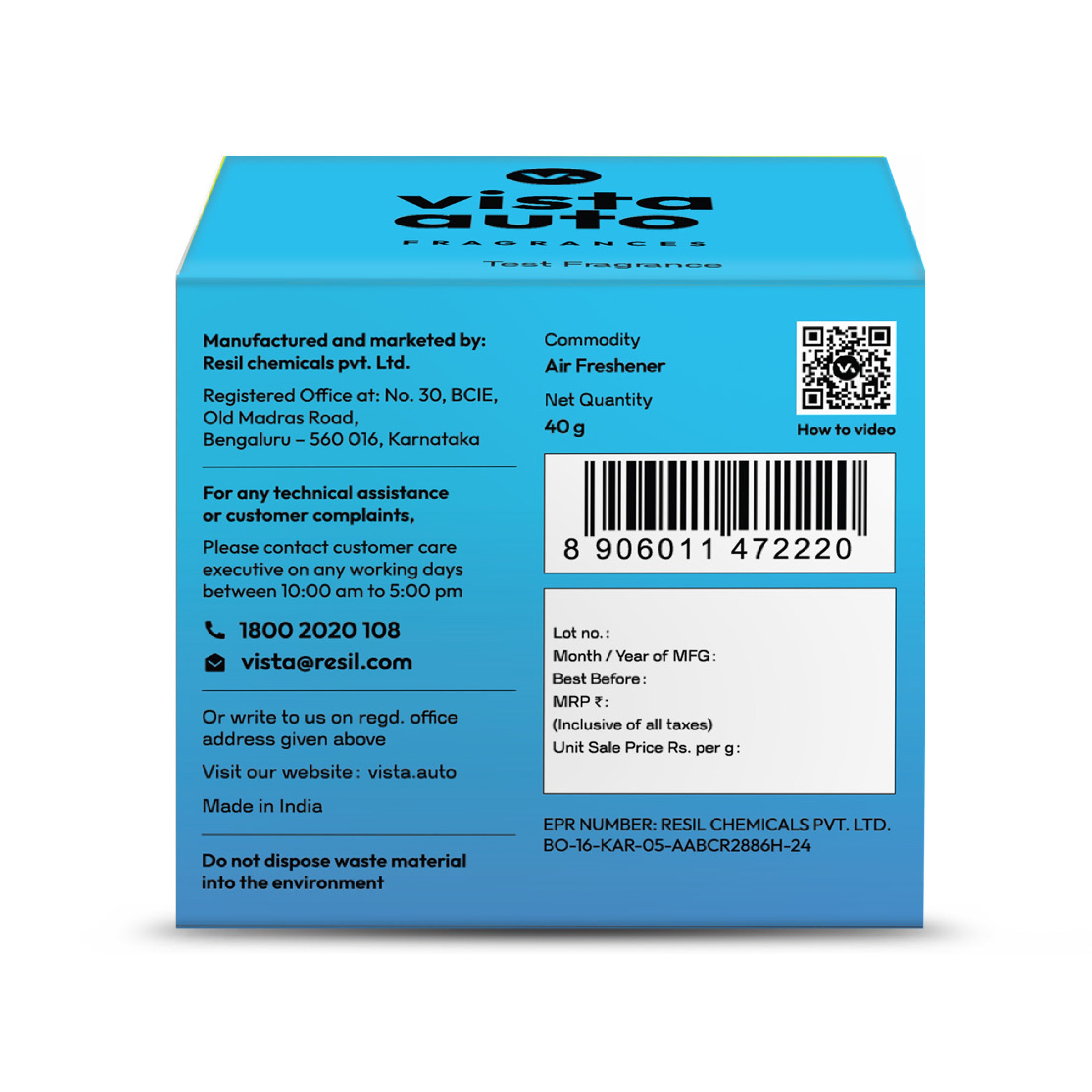 Aura Natural Fiber Car Freshener - Absolute Aqua 40 g