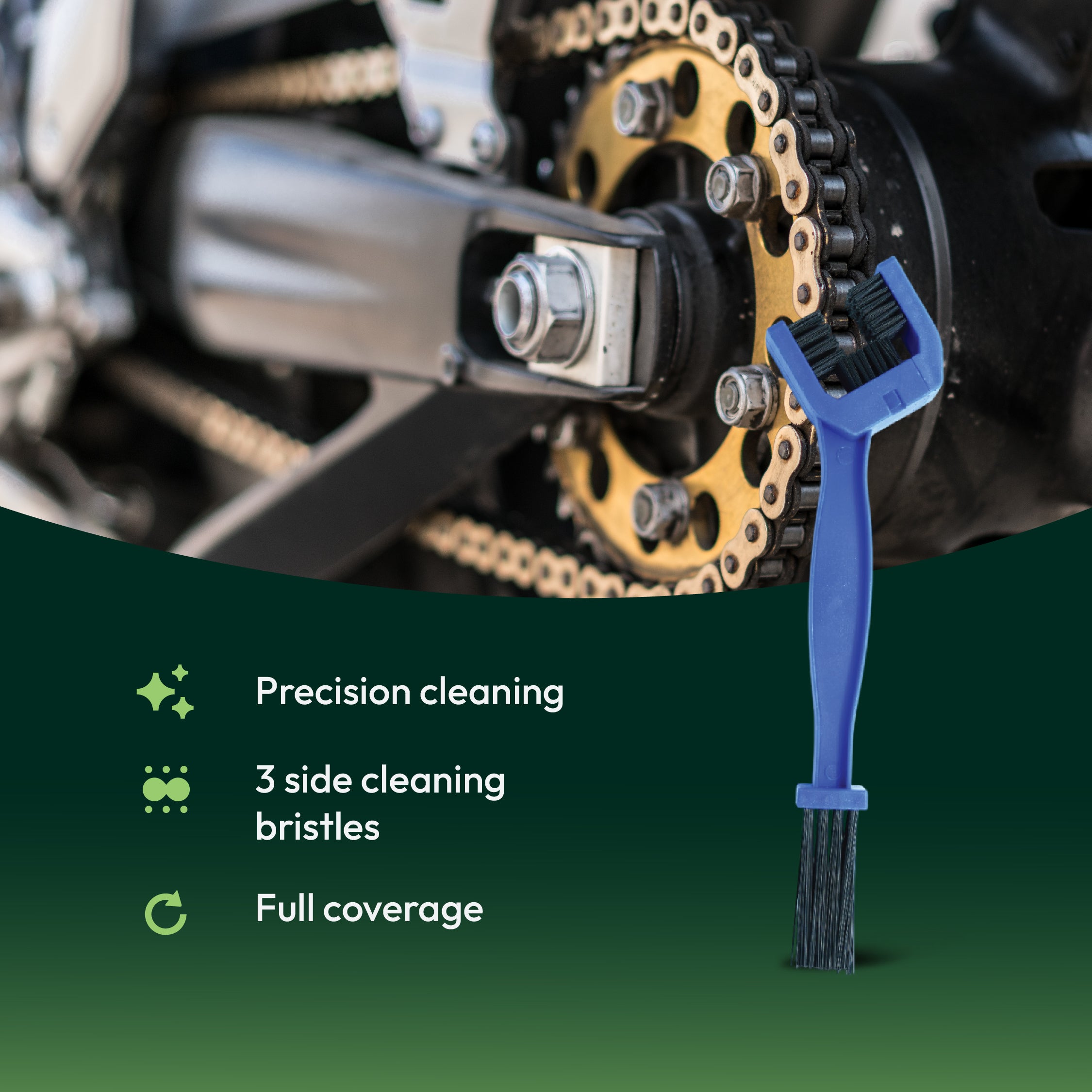 Chain Kleen Brush | Multi Angle Cleaning | For Bike and Bicycles