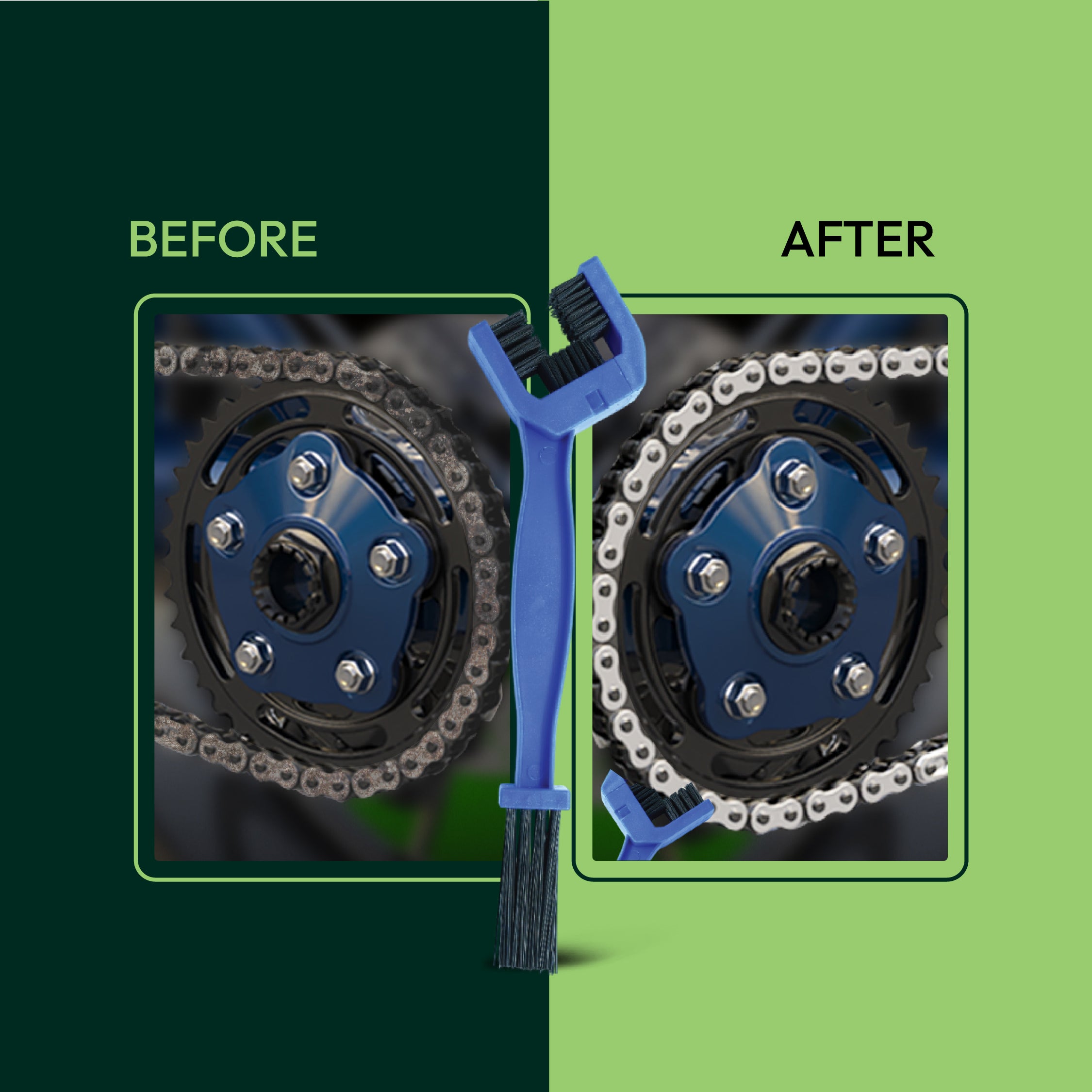 Chain Kleen Brush | Multi Angle Cleaning | For Bike and Bicycles