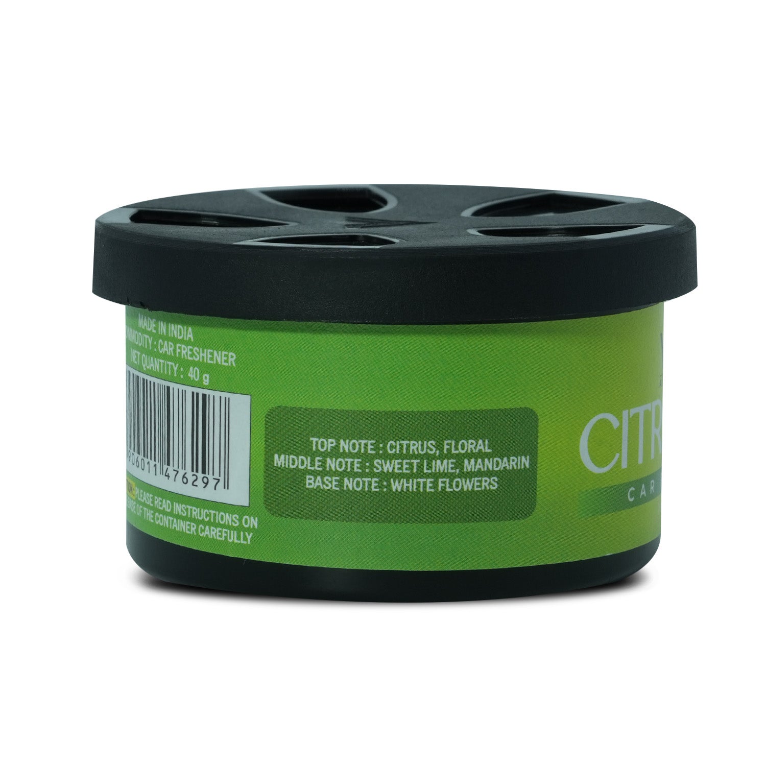 Citrus Pop Car Air Freshener 40 g, Wooden Fiber, Long-Lasting & Refreshing Fragrance to Freshen Up Your Car - Odor Eliminator & Car Accessories