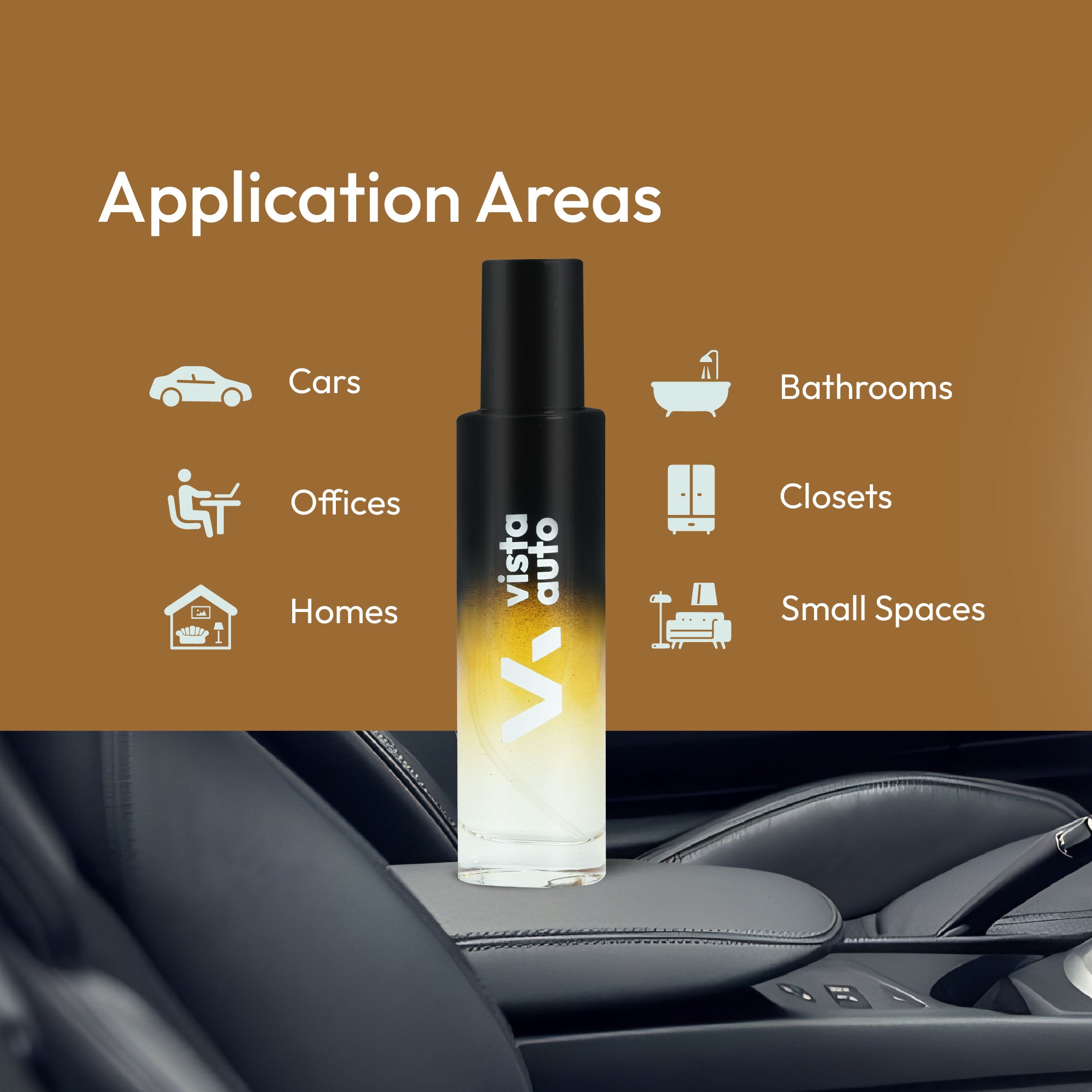 Aura Hanging Air Freshener - Crown 30 ml with 2 Hanging Boards | For Cars, Home,  Living Spaces, Office, Closets, Bathrooms | 400 + Sprays