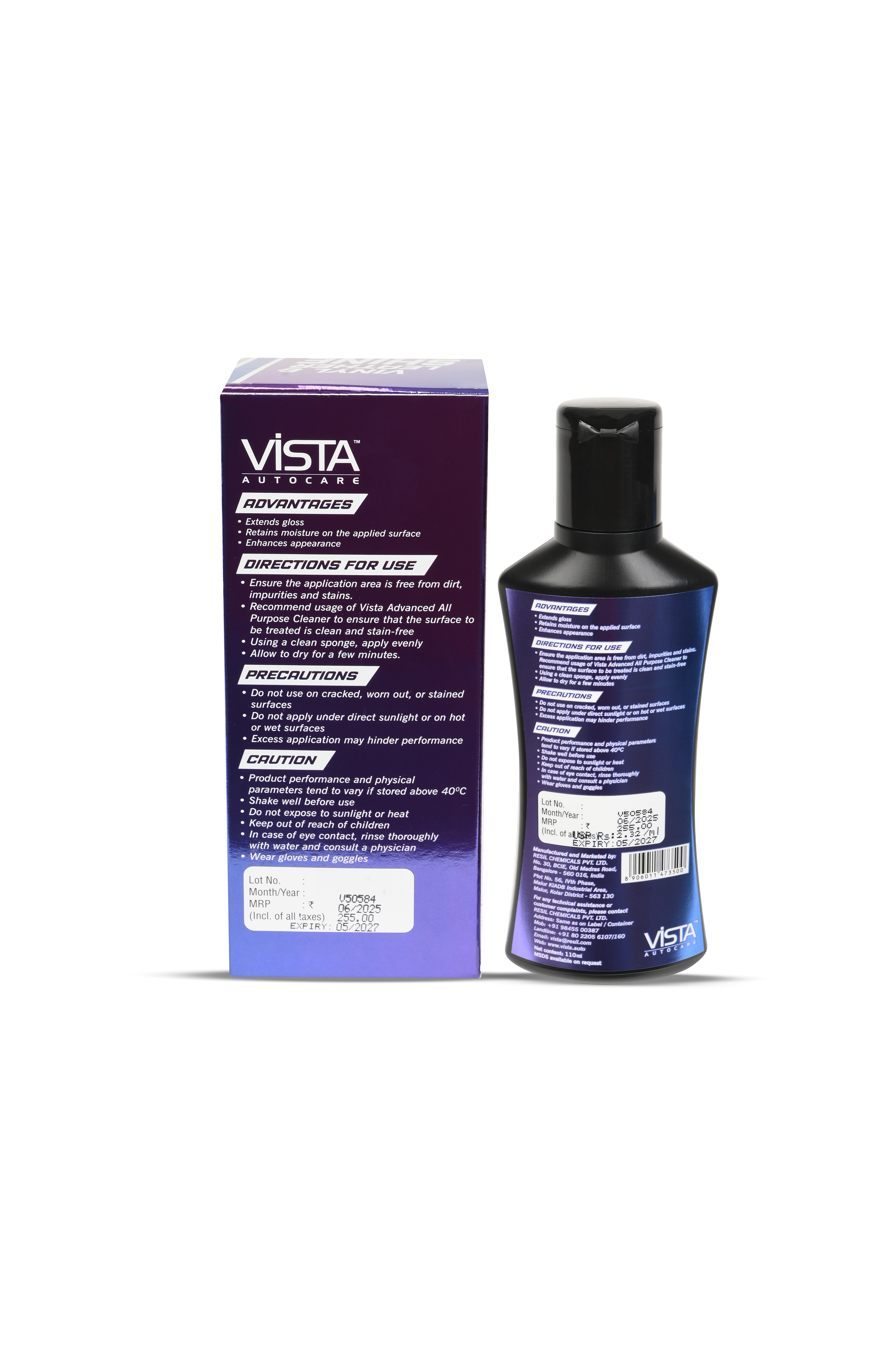 Vinyl & Leather Shine 110 ml (Free Applicator Sponge)