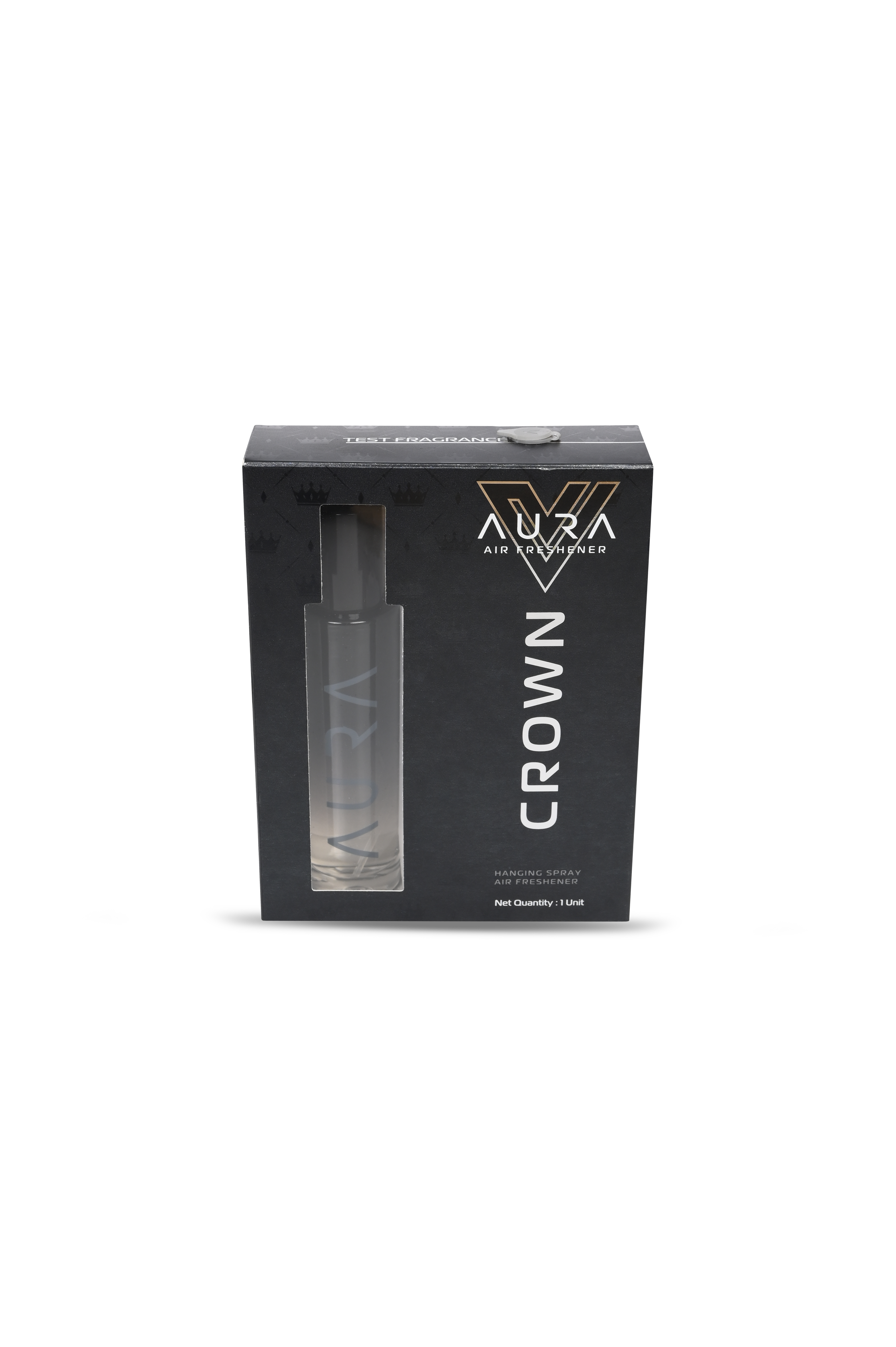 Aura Hanging Air Freshener - Crown 30 ml with 2 Hanging Boards | For Cars, Home,  Living Spaces, Office, Closets, Bathrooms | 400 + Sprays